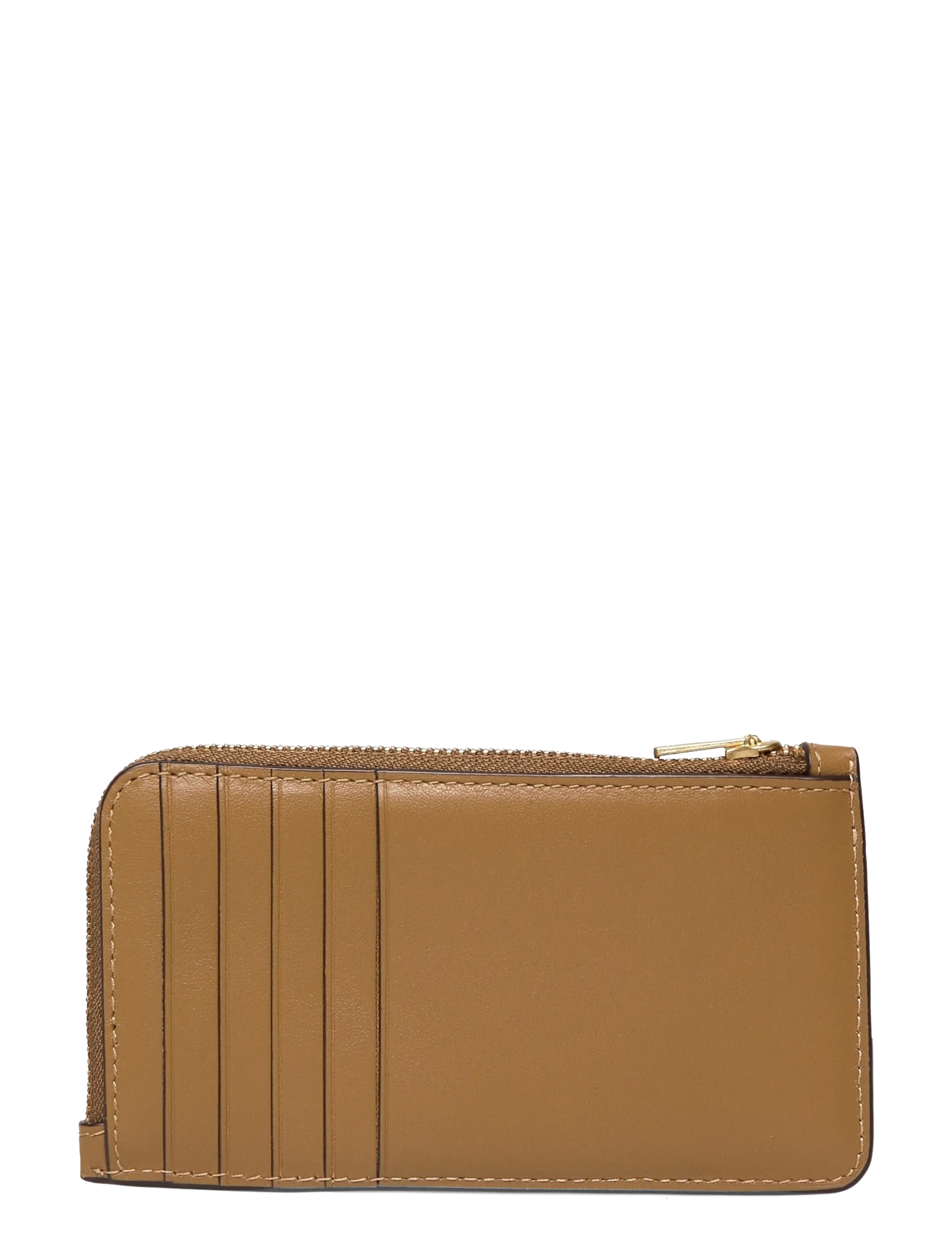 Coach - Refined Calf Leather New York Zip Card Case - portemonnaies - b4/muted olive - 1