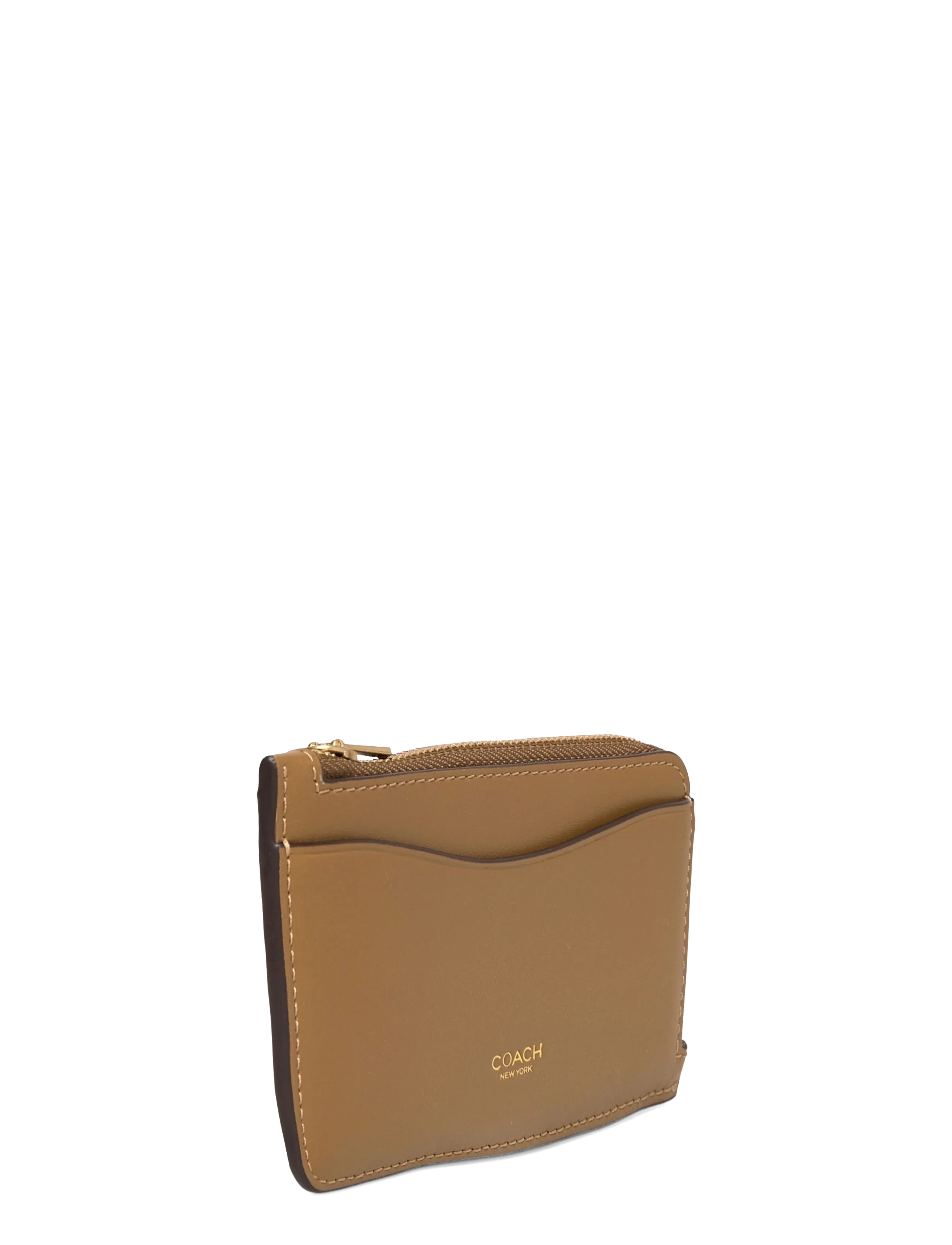 Coach - Refined Calf Leather New York Zip Card Case - portemonnaies - b4/muted olive - 2
