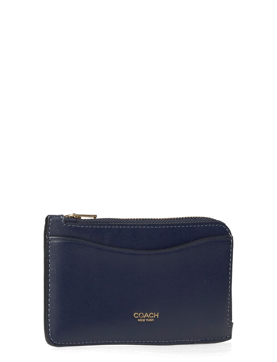 Coach - NEW YORK ZIP CARD CASE - portemonnaies - b4/navy - 2