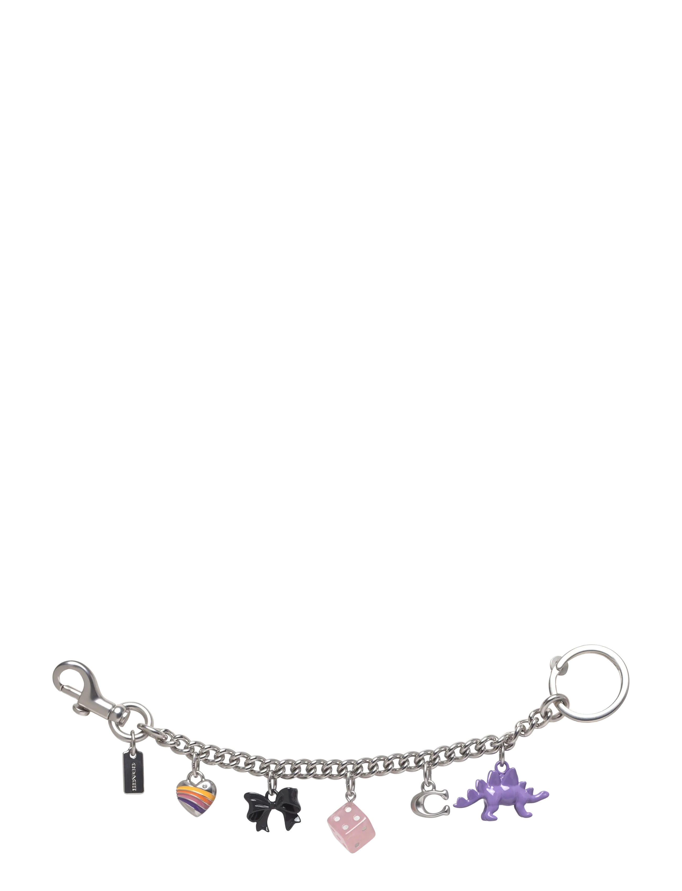 Coach MOTIF CHAIN BAG CHARM - Nøgleringe - LH/MULTI / silver