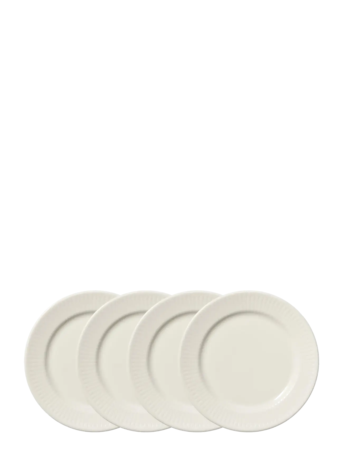 Coast Frokosttallerken Horizon 4 Stk., Dinner Plade, Hvid, Str: 22 CM x 22