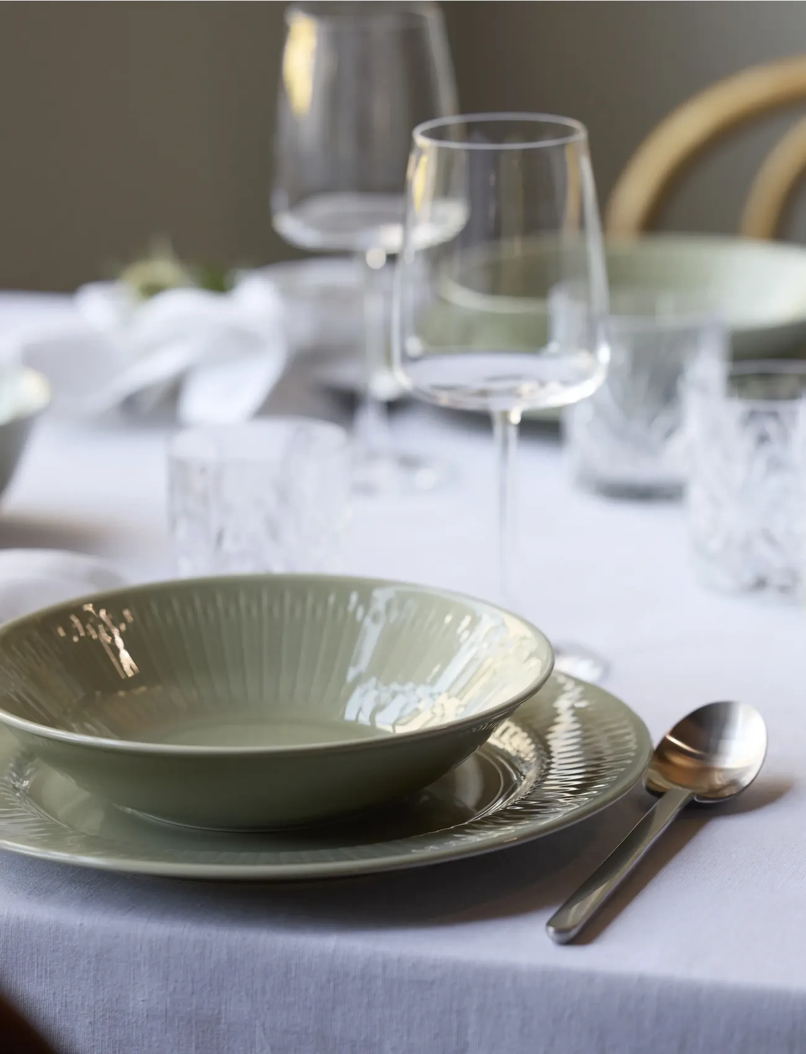 Coast Middagstallerken Horizon 4 Stk., 27 cm x 27.2, Plates, Grün - Dinner Homeware