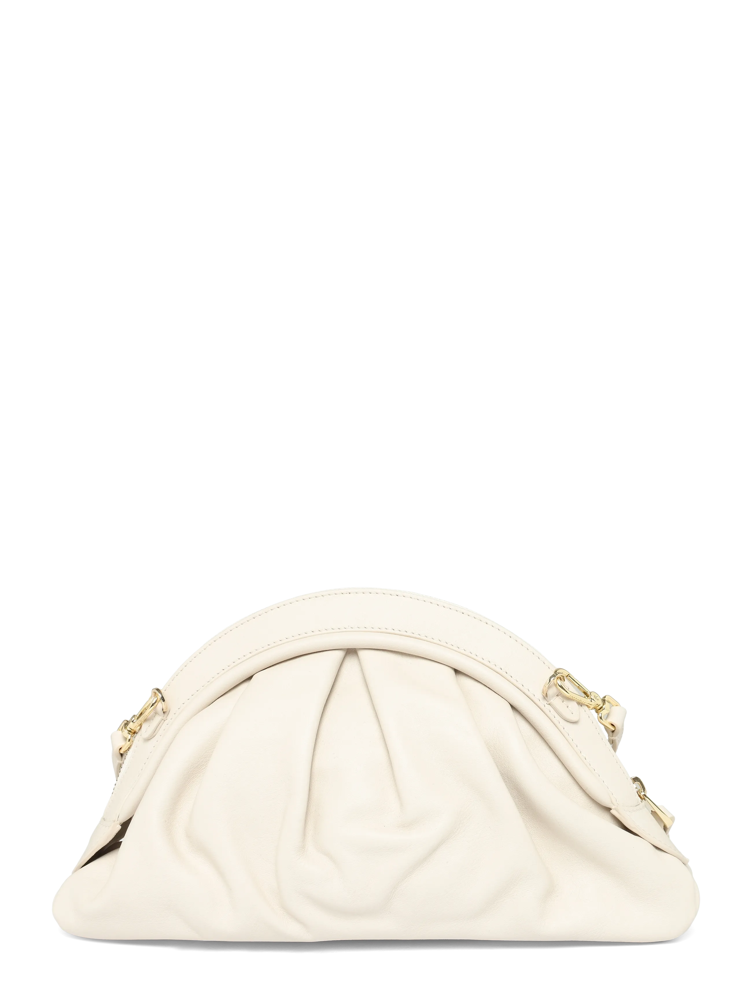 Coccinelle - Cheek Medium Shoulder Bag - lambskin white - 1