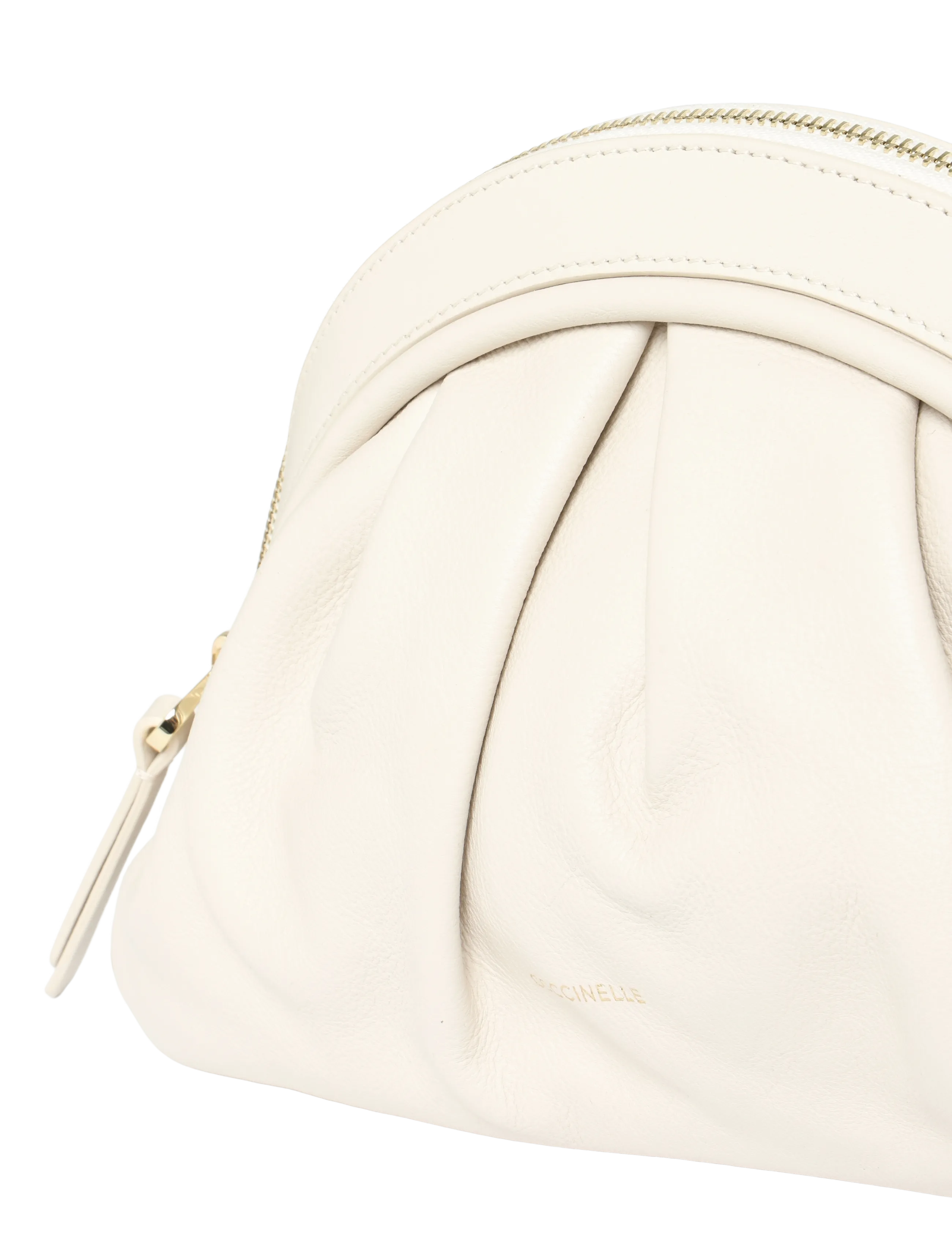 Coccinelle - Cheek Medium Shoulder Bag - lambskin white - 2