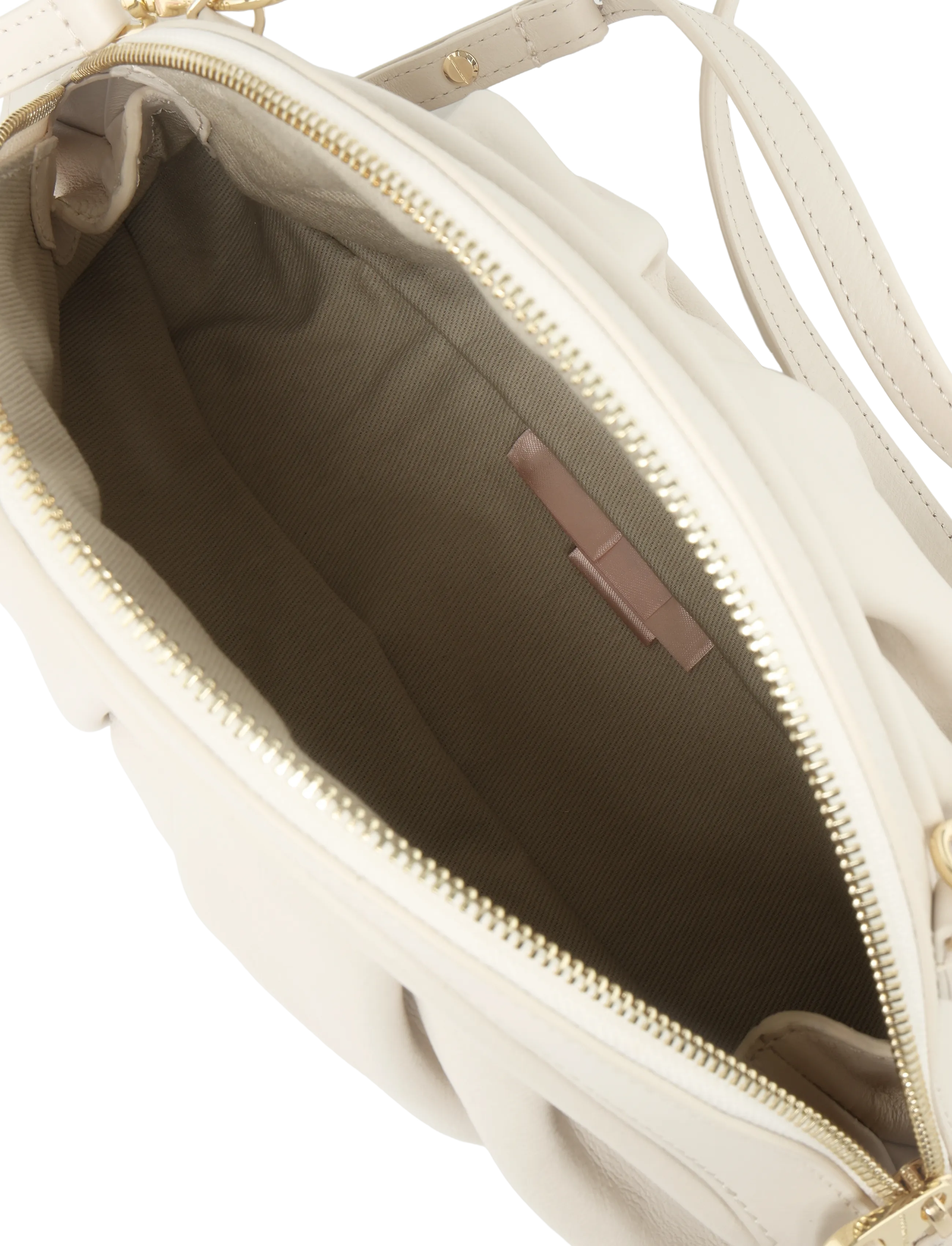 Coccinelle - Cheek Medium Shoulder Bag - lambskin white - 3