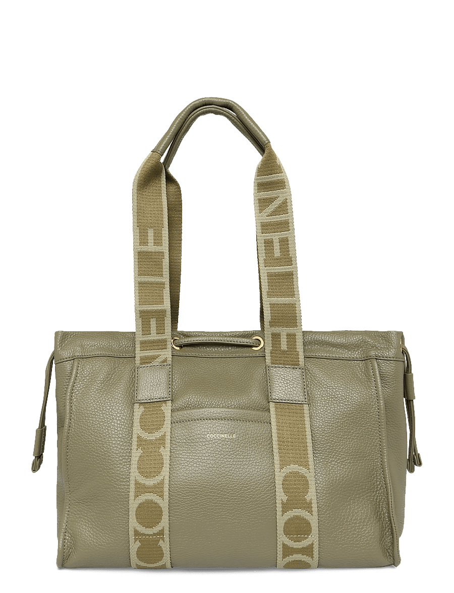 Coccinelle - Monogram Shoulder Bag - handväskor - laurel green - 0