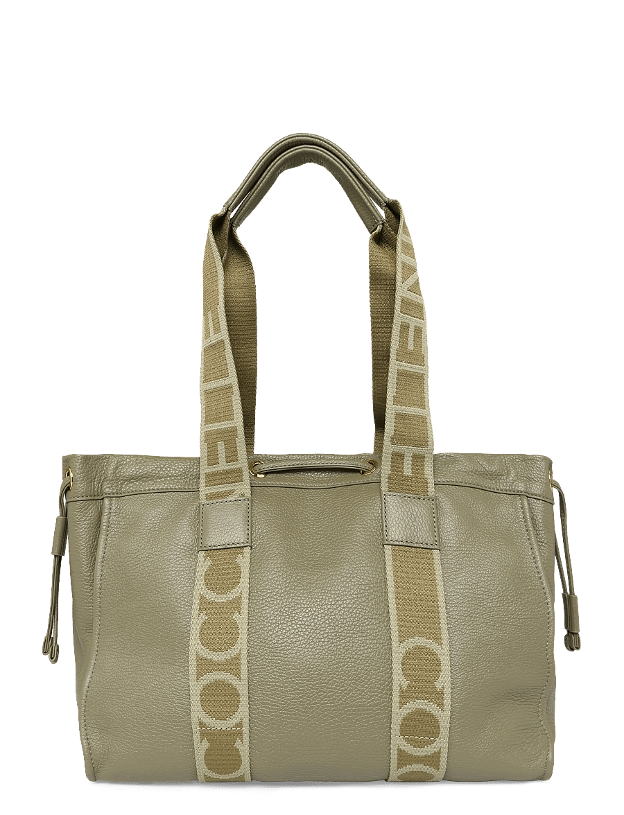 Coccinelle - Monogram Shoulder Bag - handväskor - laurel green - 1