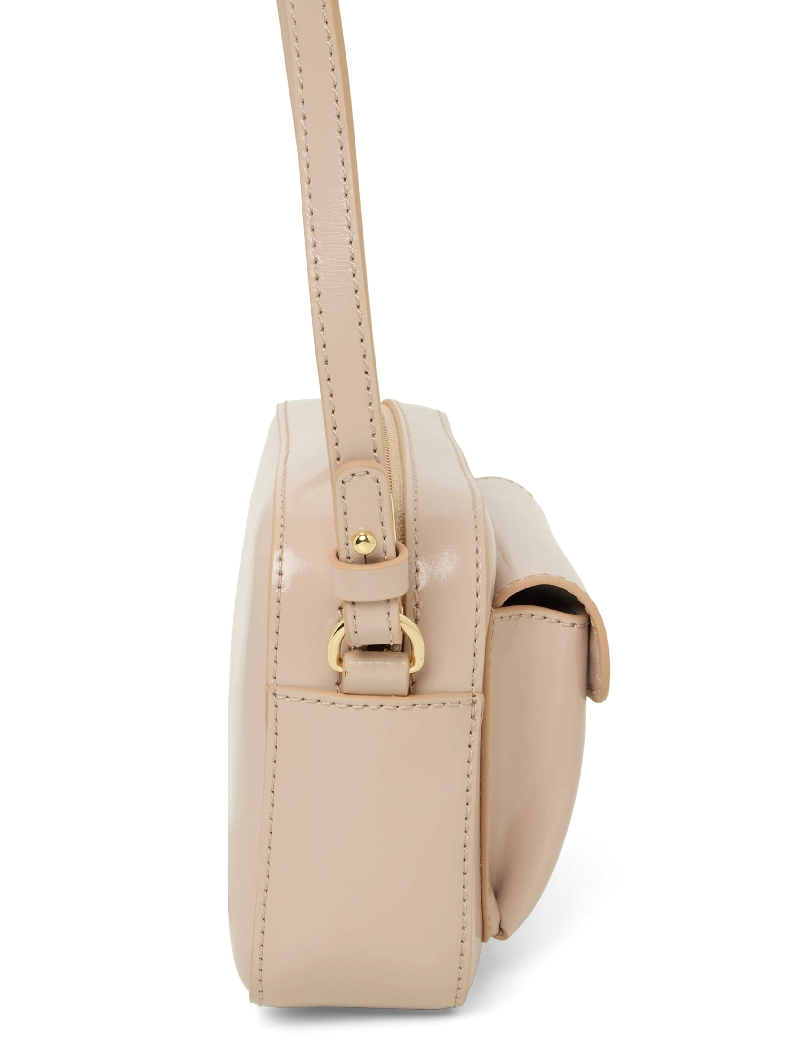 Coccinelle - Beat Shiny Calf Mini Bag - everyday style - rosette - 3