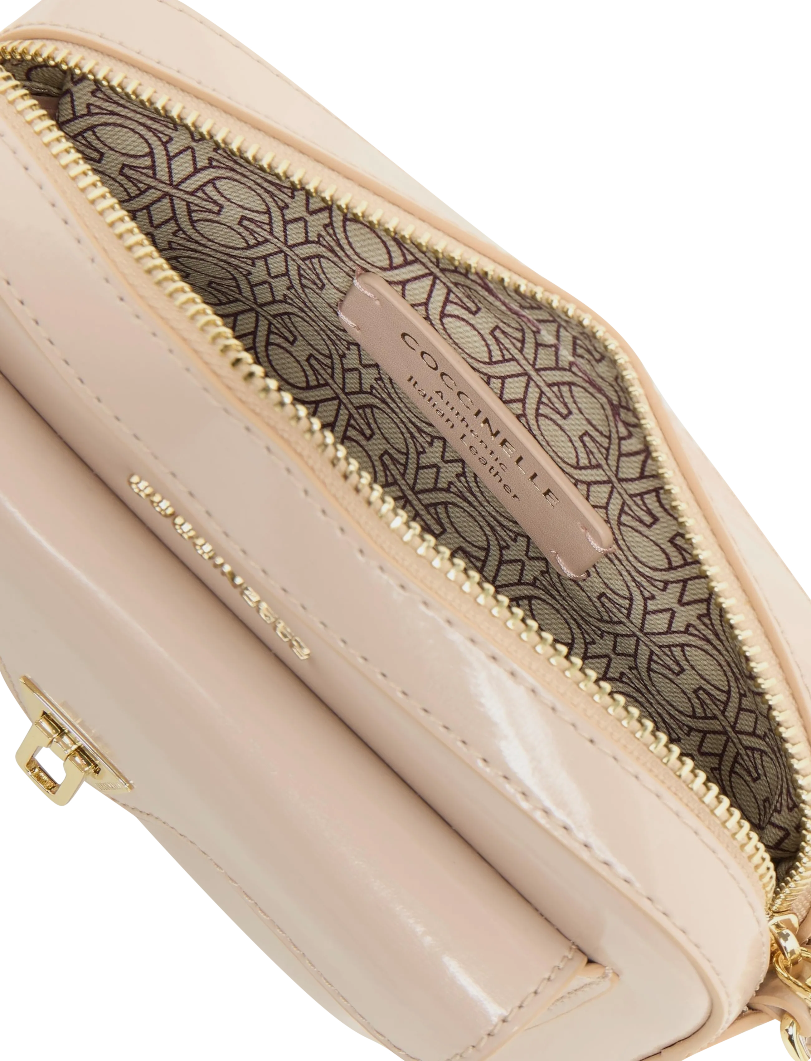 Coccinelle - Beat Shiny Calf Mini Bag - everyday style - rosette - 4