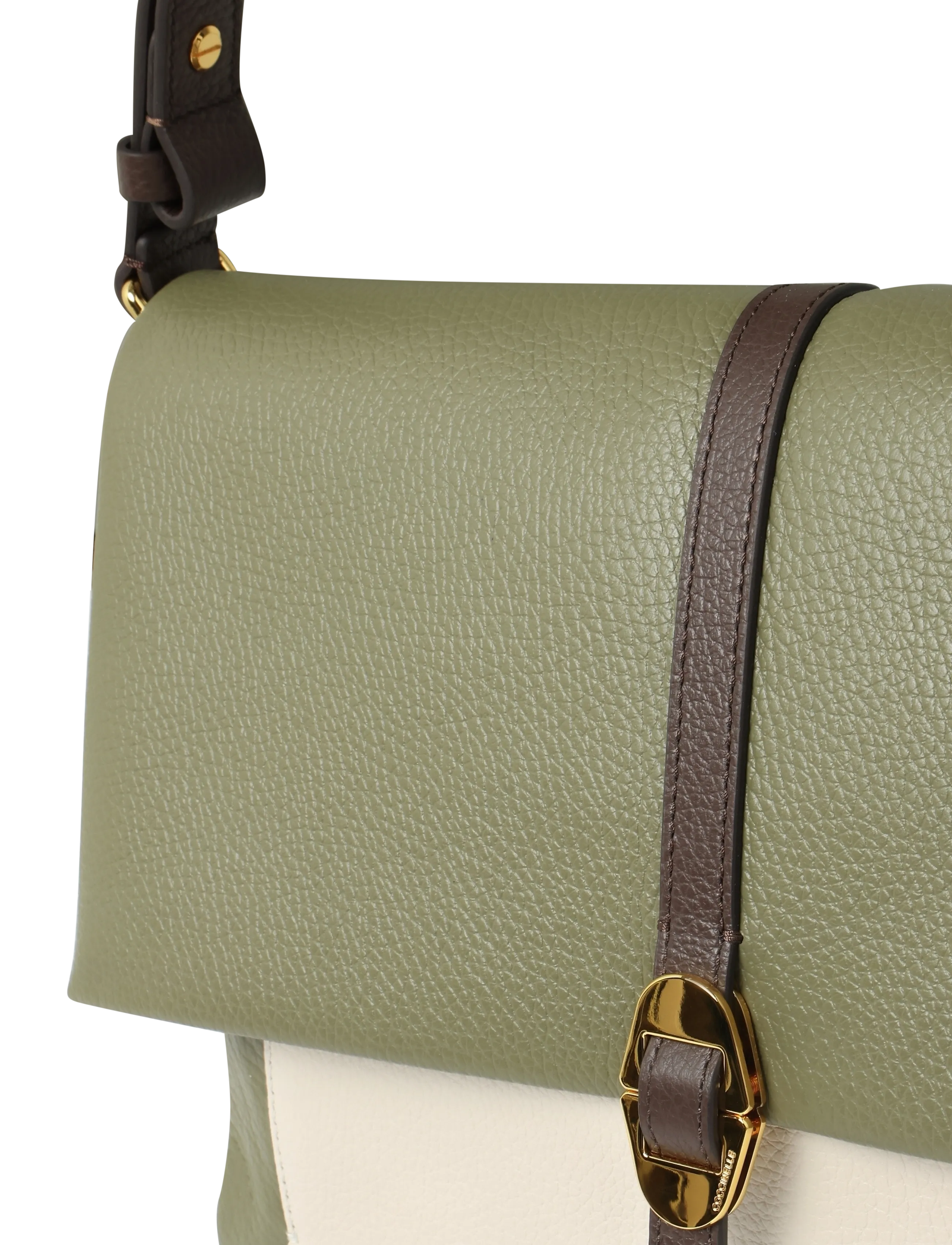 Coccinelle - Dorian Tricolor Shoulder Bag - lau.g/lamb/fond - 2