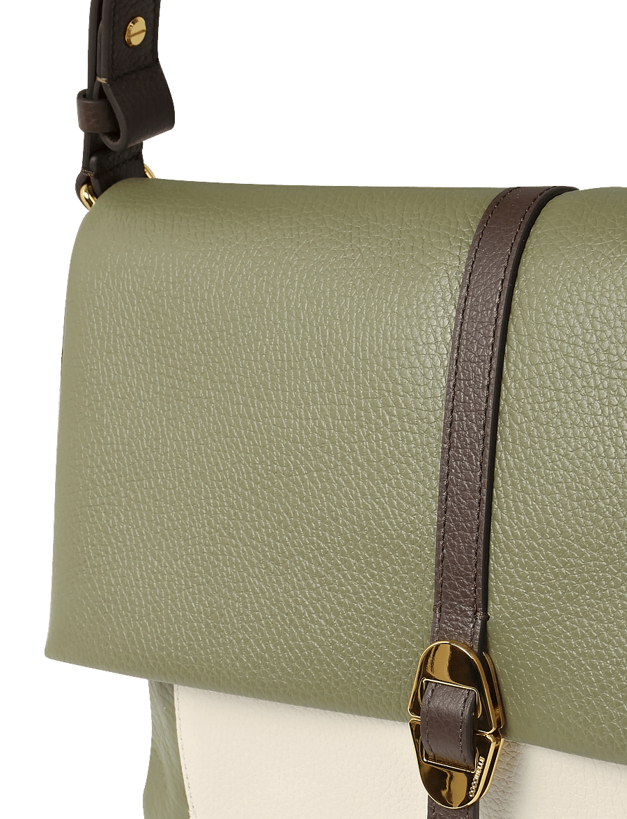 Coccinelle - Dorian Tricolor Shoulder Bag - crossbody bags - lau.g/lamb/fond - 2