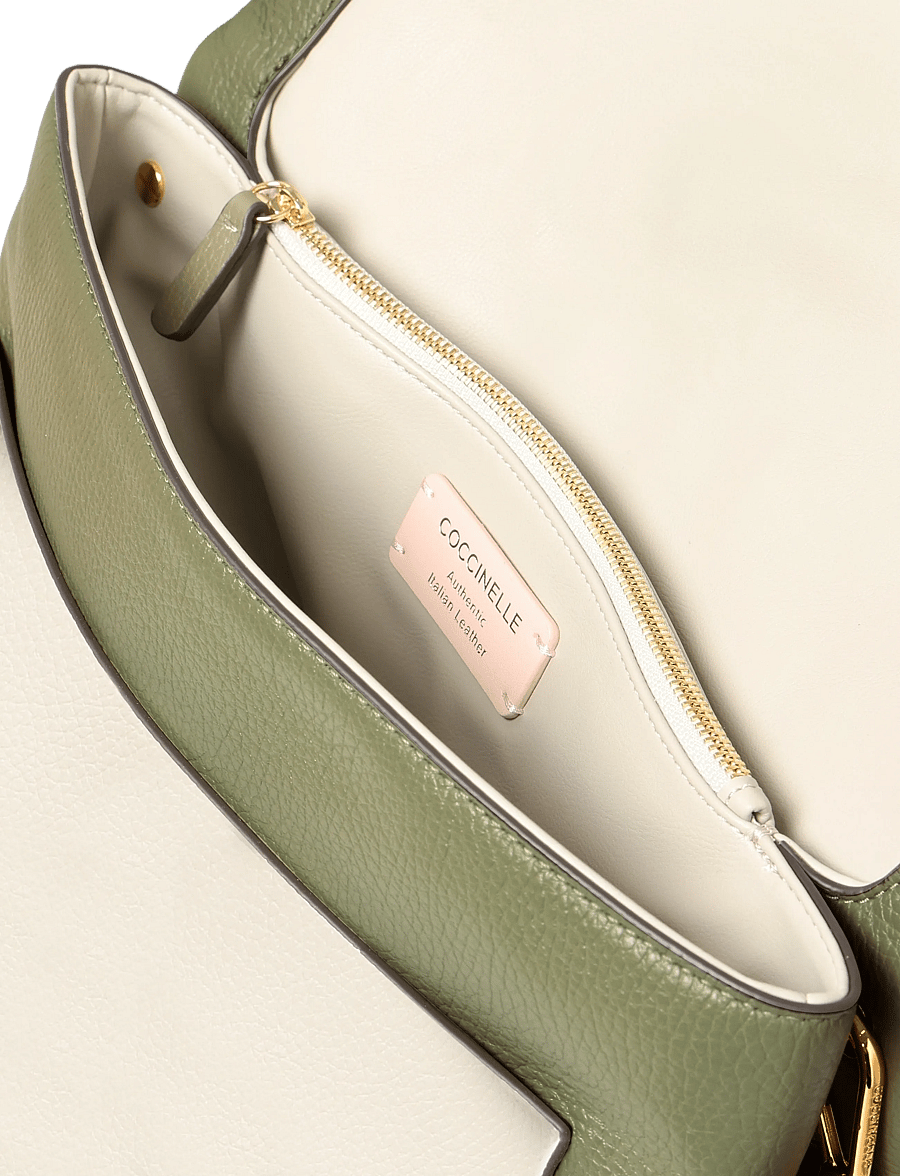 Coccinelle - Dorian Tricolor Shoulder Bag - crossbody bags - lau.g/lamb/fond - 3