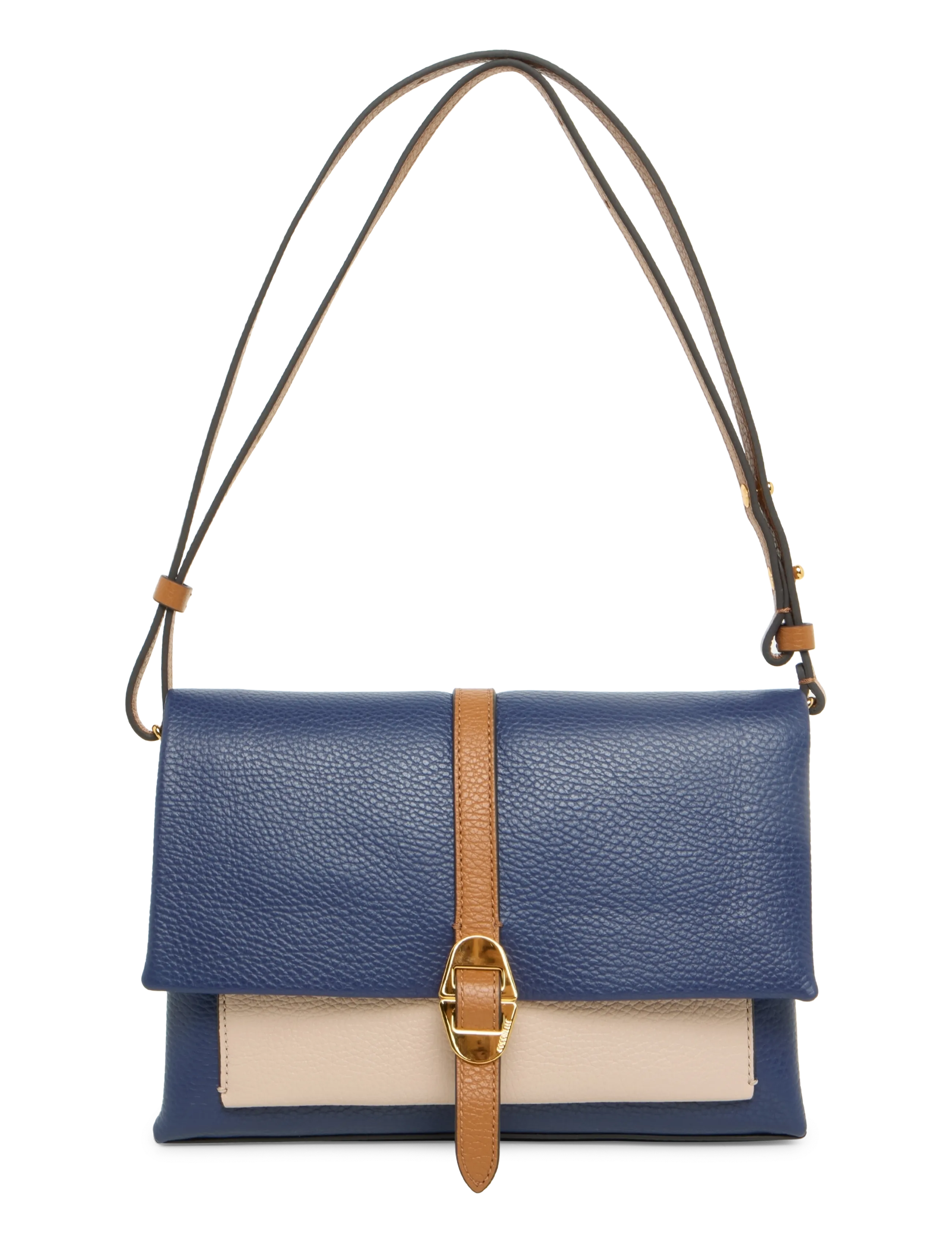 Coccinelle Dorian Tricolor Shoulder Bag, One Size, Bags, Marineblau - Small Bags-crossbody Frauen