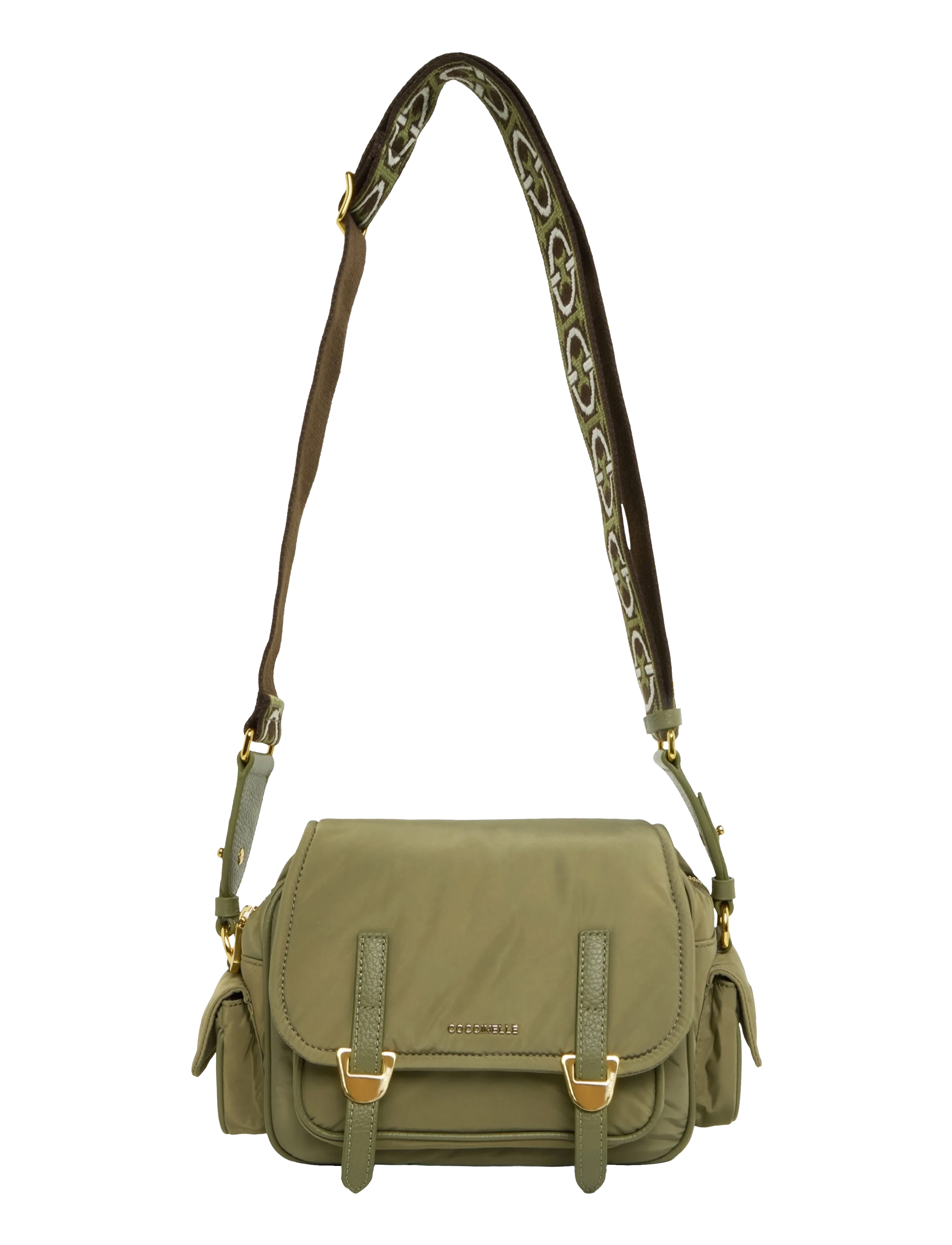 Coccinelle Campus Bicolor Shoulder Bag, One Size, Bags, Khakigrün - Small Bags-crossbody Frauen