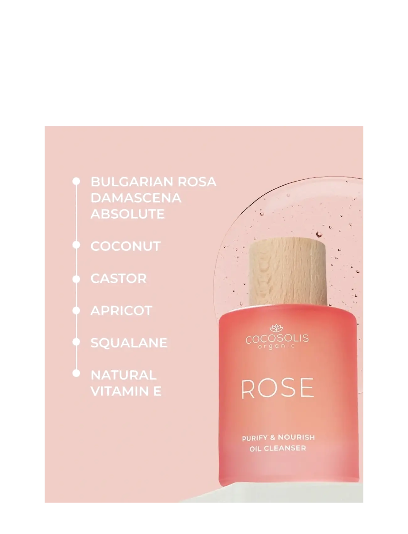Cocosolis - ROSE Purify & Nourish Oil Cleanser - rengöringsolja - no color - 4