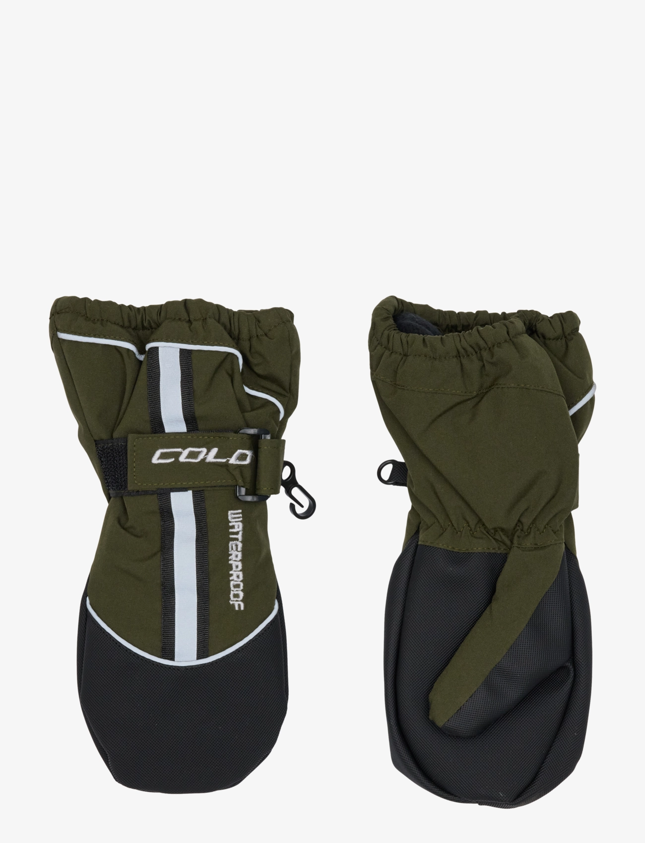 COLD Filur Mitten, 0-1, Gloves & Mittens, Khakigrün - Kinder