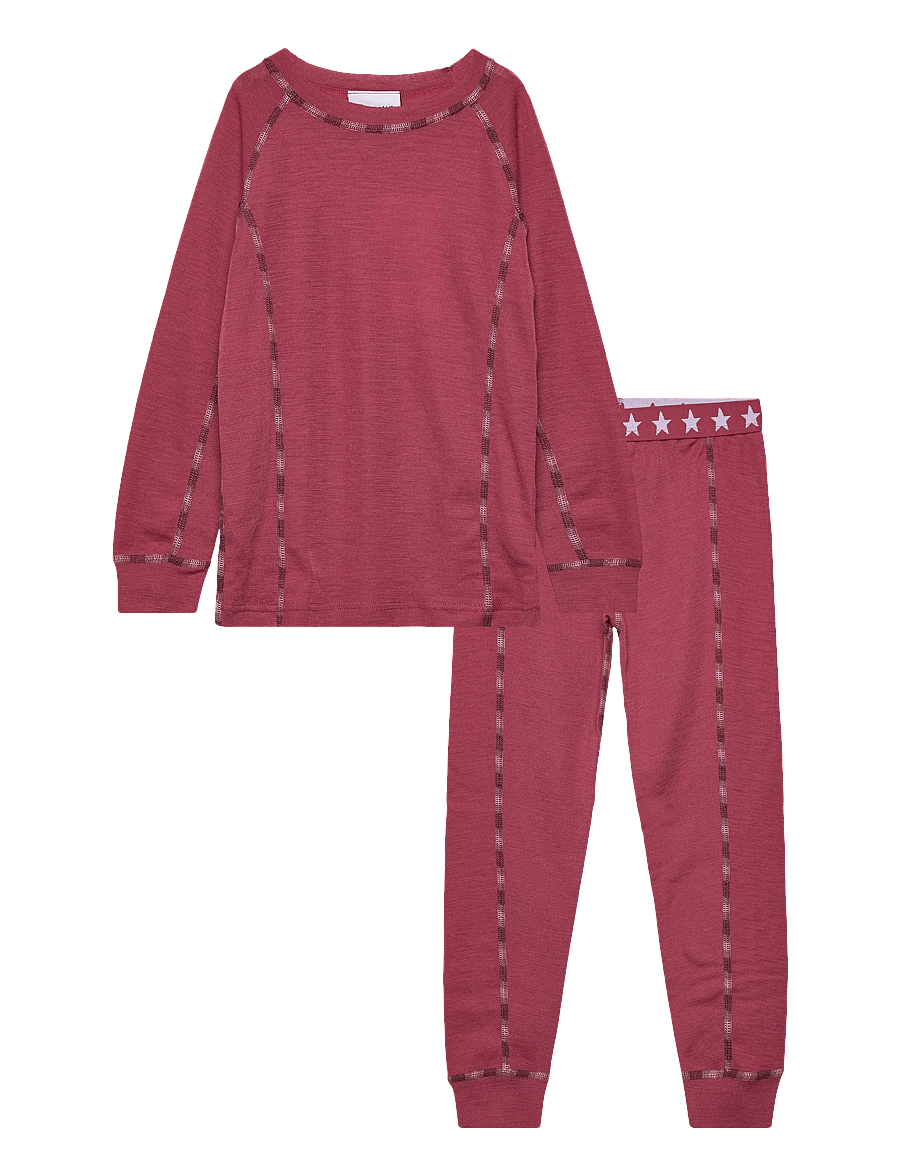 COLD - Stars Merino Wool Set - 2-osalised komplektid - dark coral - 0
