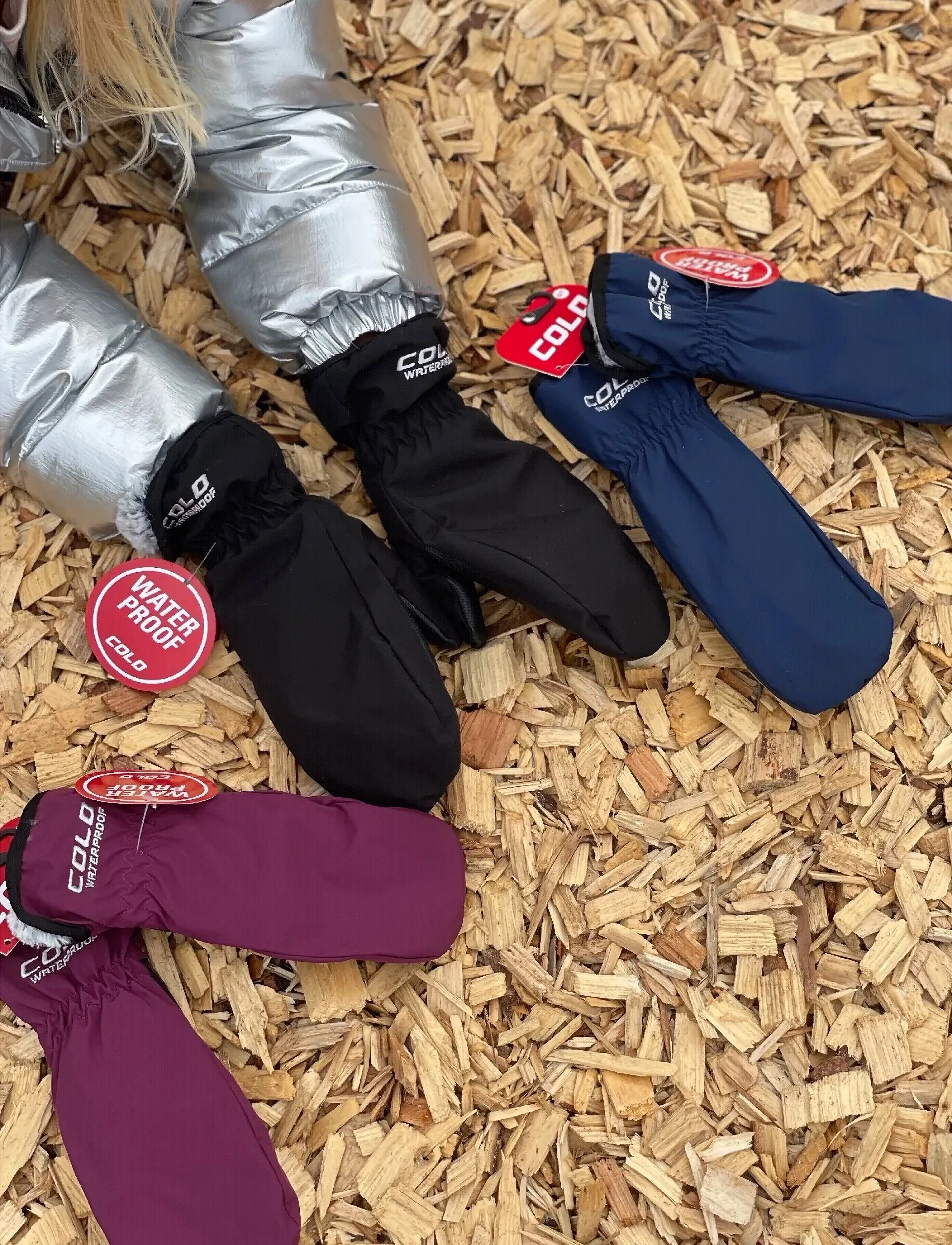 COLD Soft Shell Mitten Jr, Kinder, Junior Wasserdichter Softshell Fäustling, Schwarz, Gr.6-7