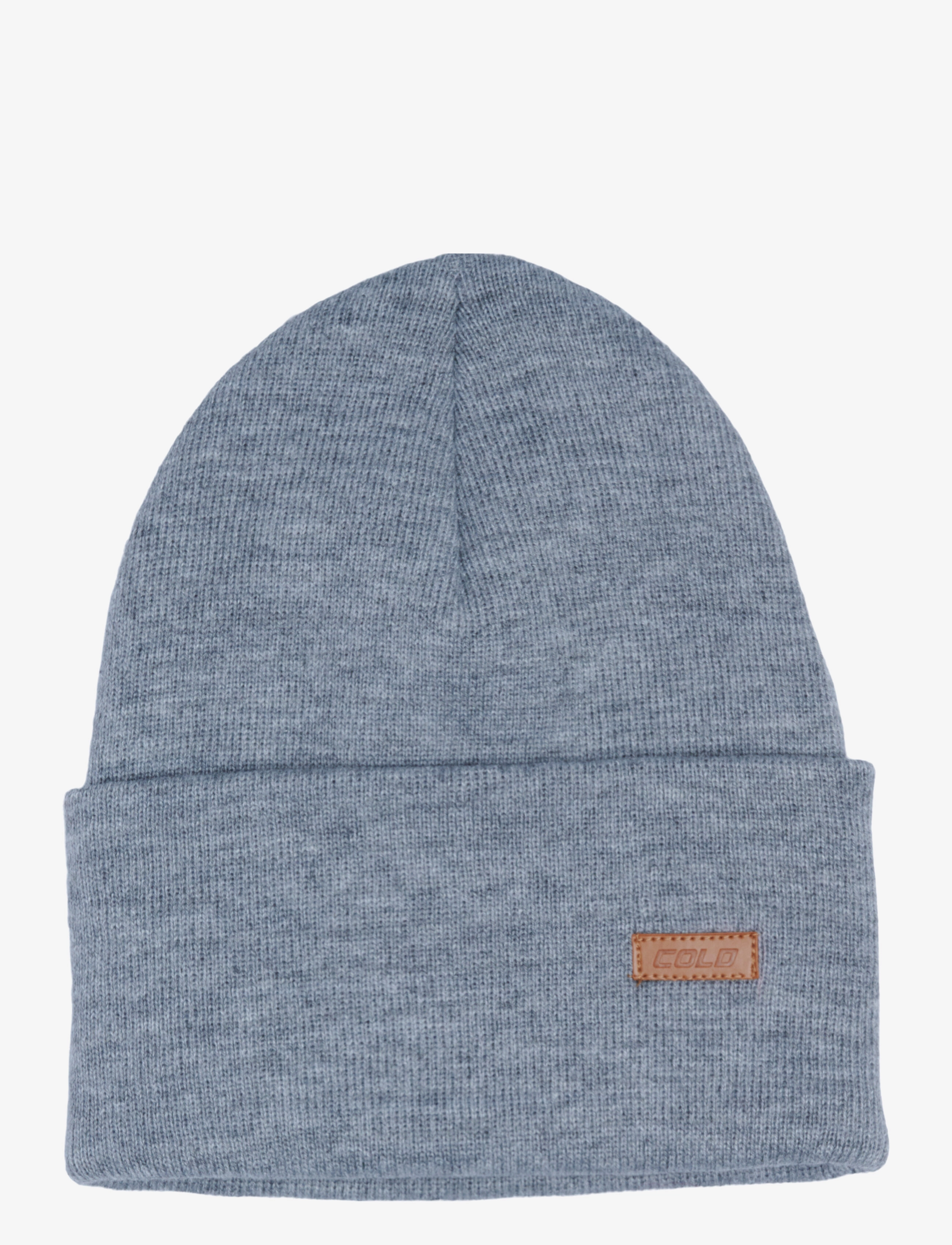 COLD Knitted Beanie - COLD - GREY / blue