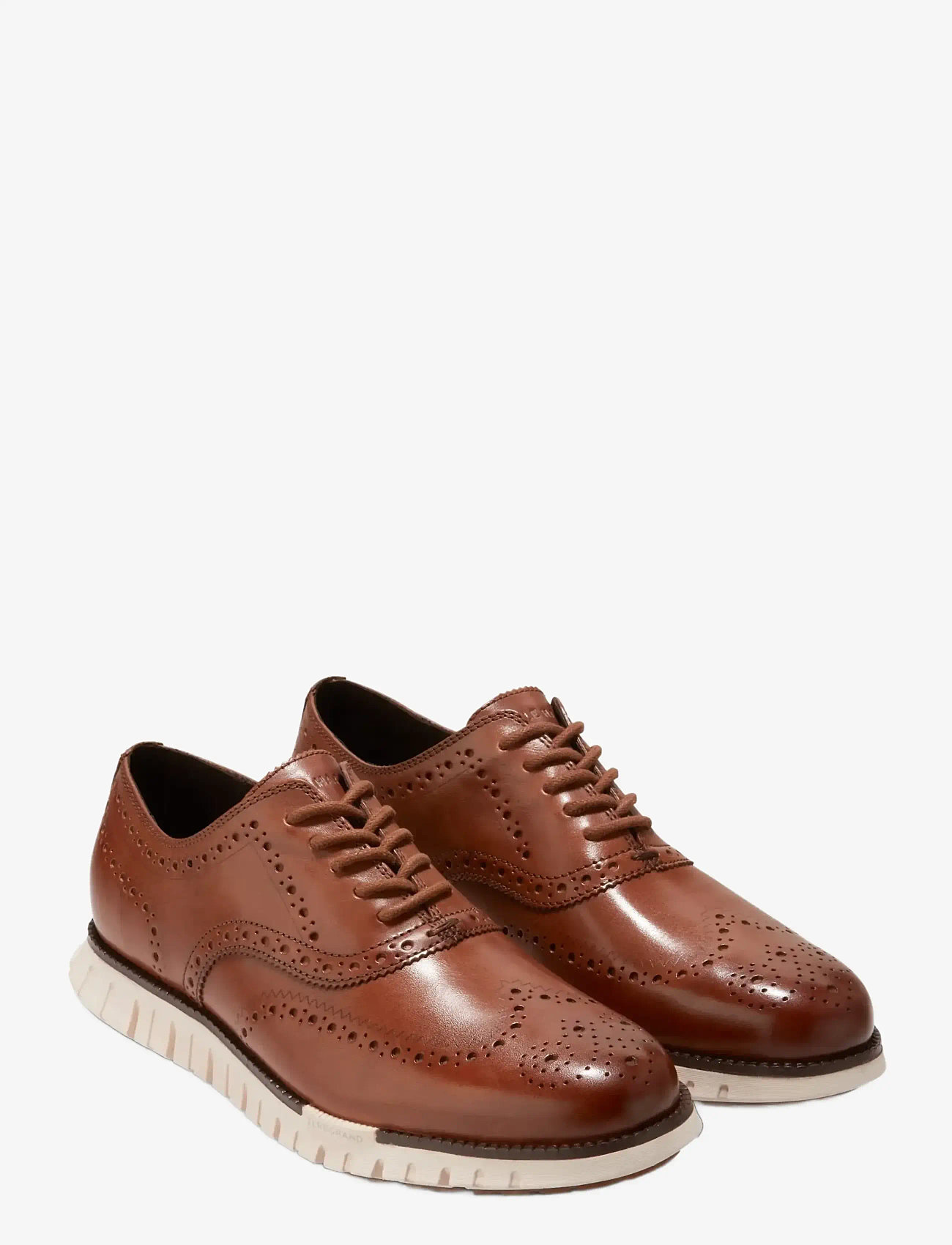 Cole Haan - ZEROGRAND REMASTERED WINGTIP OXFORD - brogues - ch british tan/ivory - 2