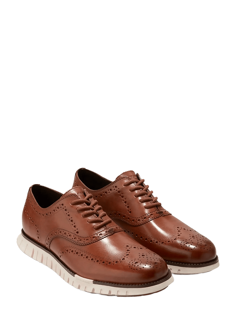 Cole Haan - ZEROGRAND REMASTERED WINGTIP OXFORD - brogues - ch british tan/ivory - 2