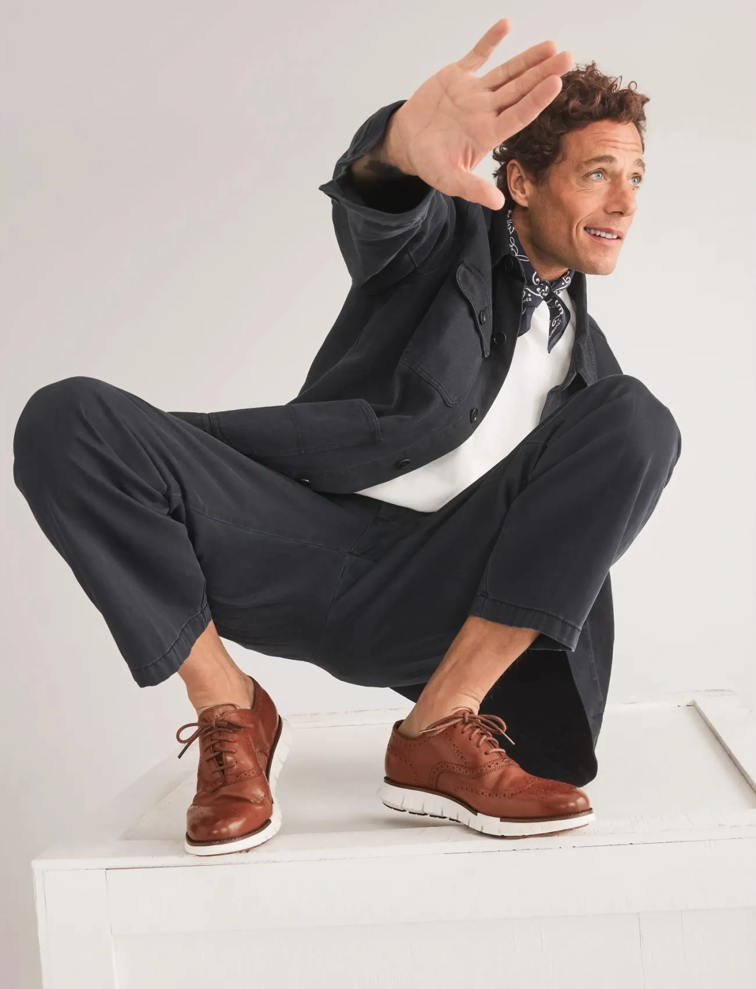 Cole Haan ZEROGRAND REMASTERED WINGTIP OXFORD - Shop by occasion - CH BRITISH TAN/IVORY / brown