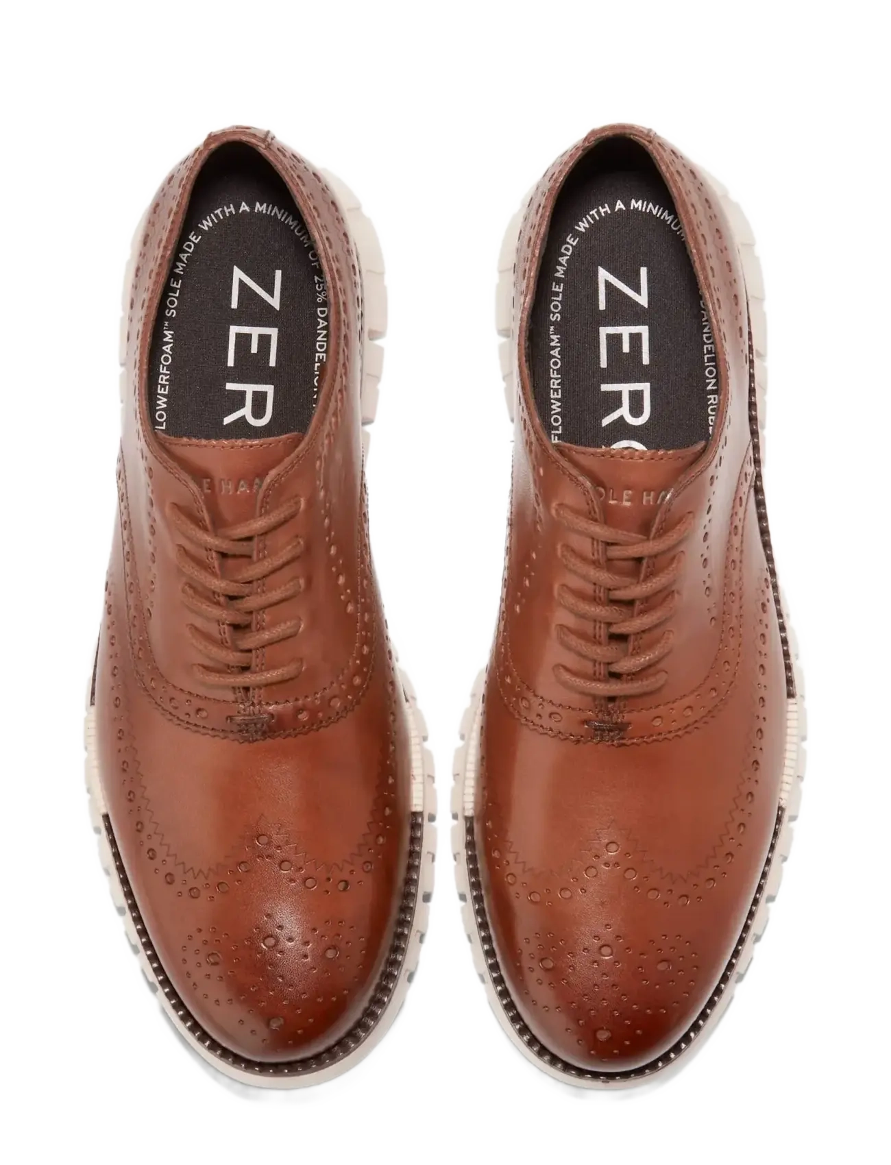 Cole Haan - ZEROGRAND REMASTERED WINGTIP OXFORD - brogues - ch british tan/ivory - 4