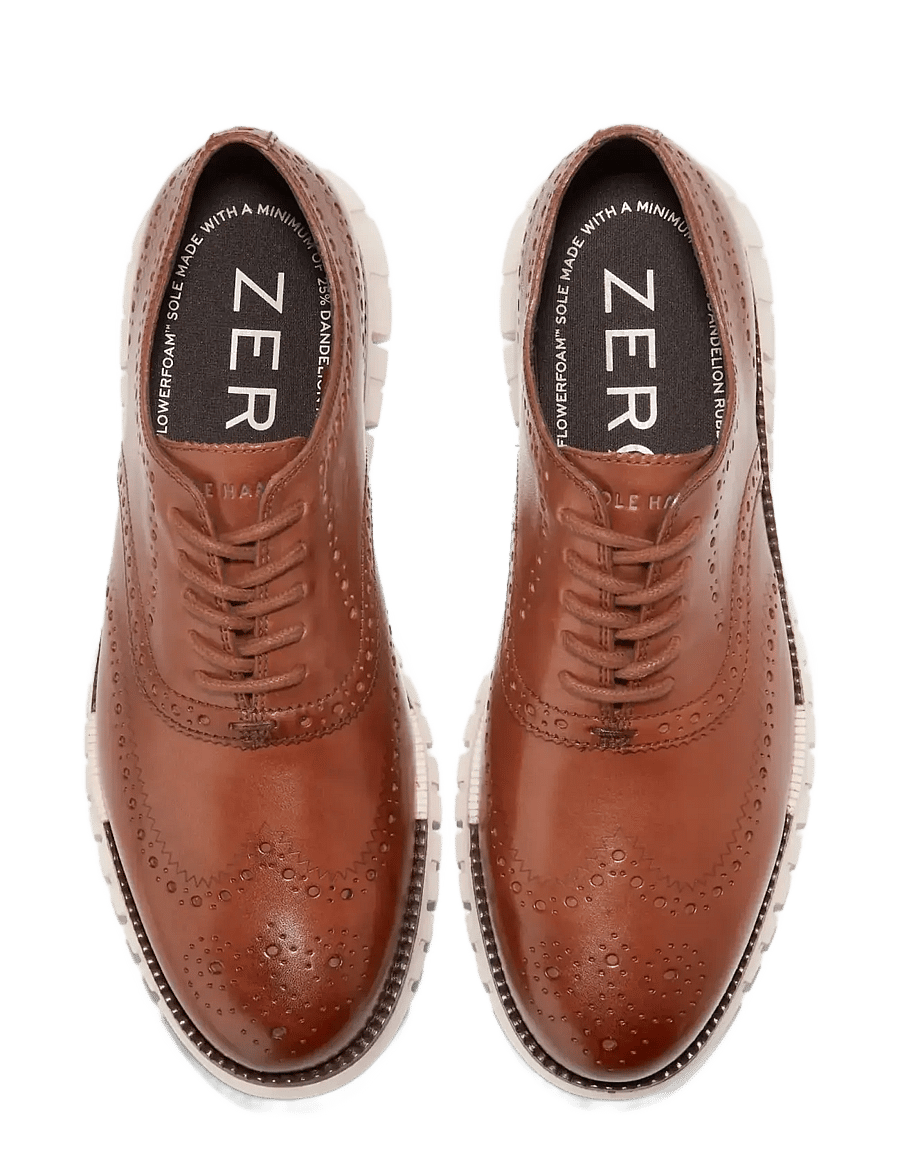 Cole Haan - ZEROGRAND REMASTERED WINGTIP OXFORD - brogues - ch british tan/ivory - 4