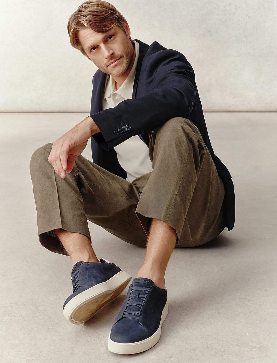 Cole Haan - GRANDPRO LUXE SLIP-ON SNEAKERS - baskets slip-ons - navy blazer nubuck / ivory - 0