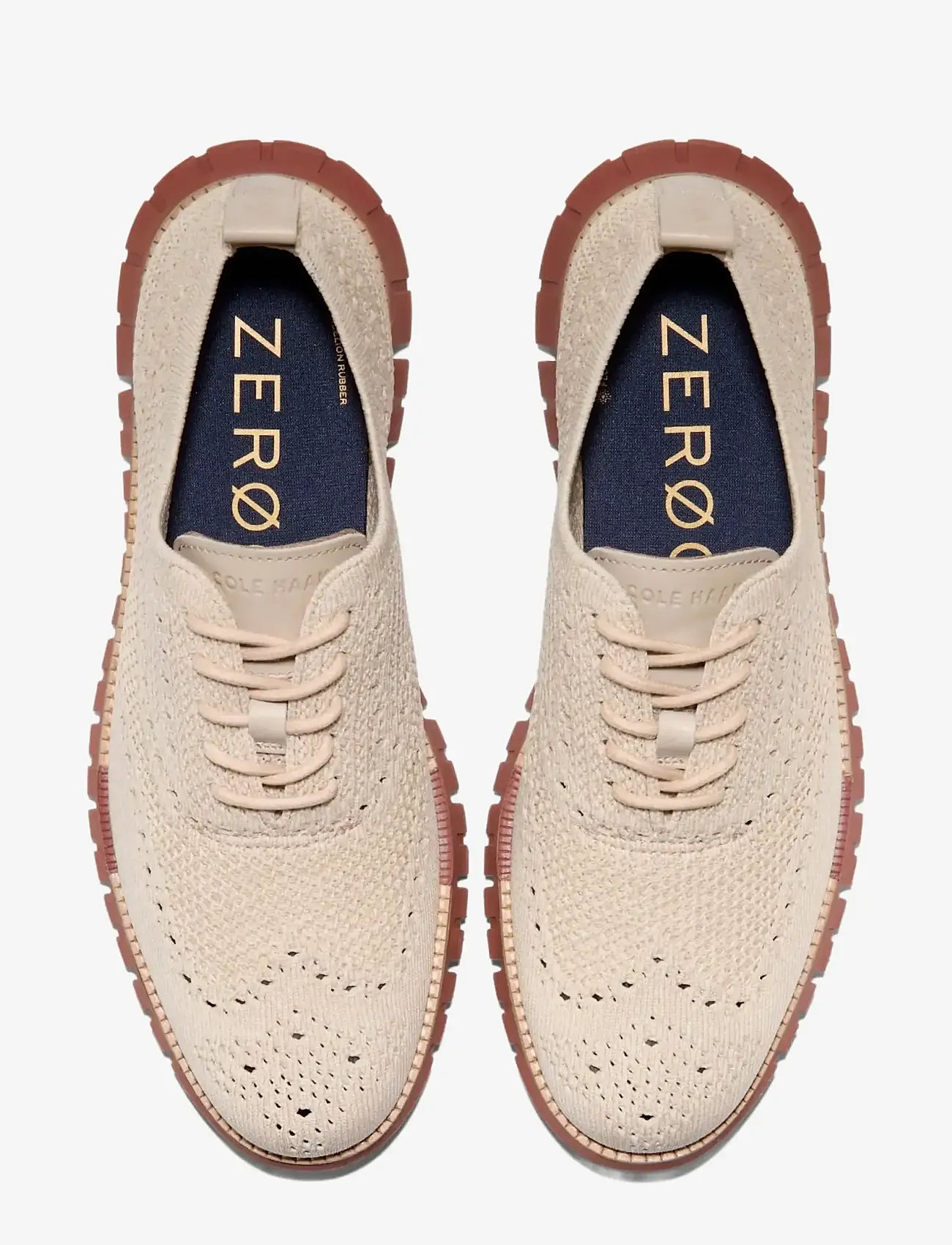 Cole Haan - ZEROGRAND REMASTERED STITCHLITE WINGTIP - lágir strigaskór - oxford tan / angora / ch dk sequoia - 4