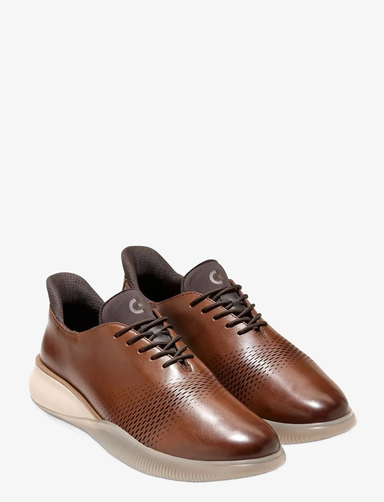 Cole Haan - 6.ZEROGRAND LASER QUICK-ON OXFORDS - oxford sko - ch woodbury / ch dk chocolate / angora - 2
