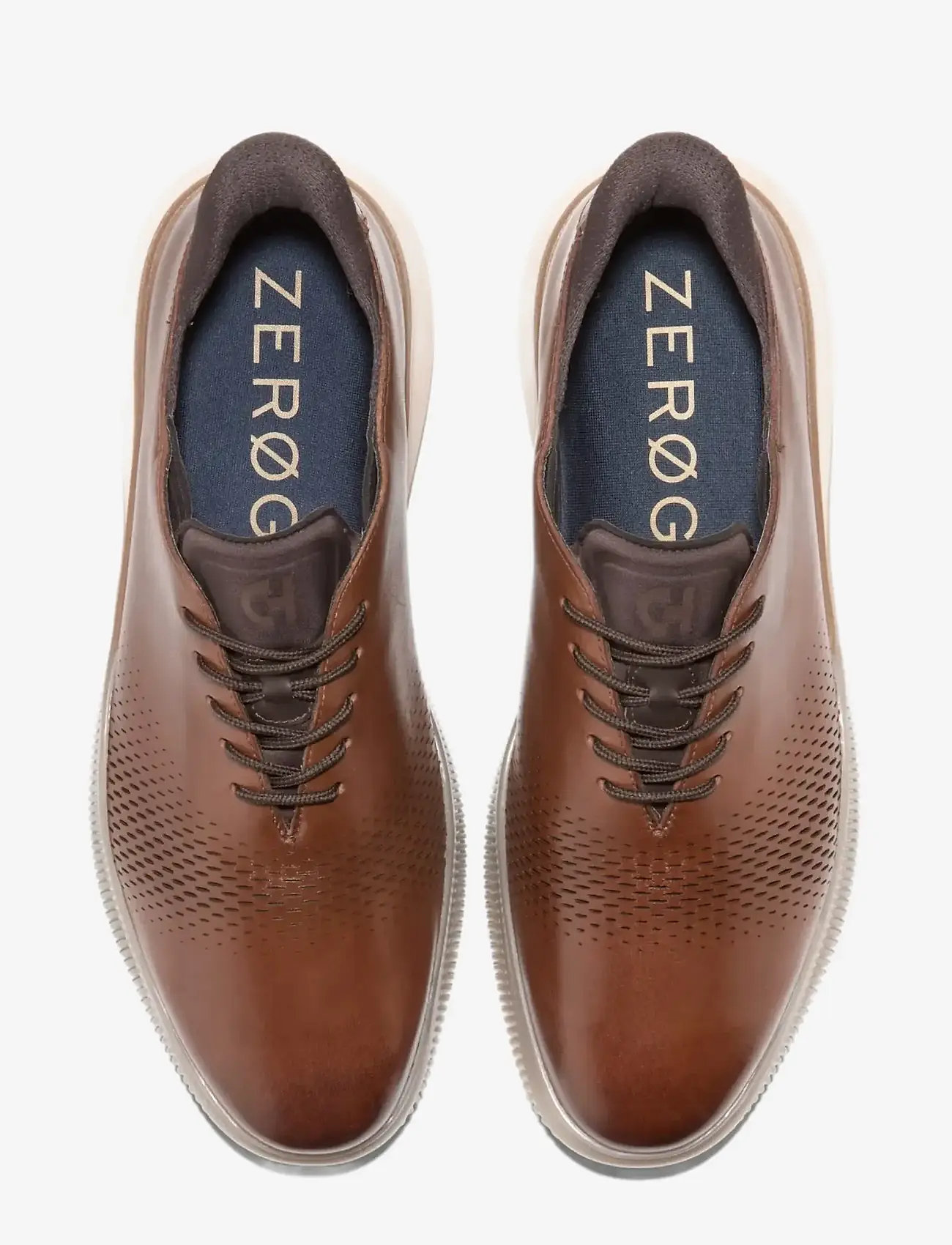 Cole Haan - 6.ZEROGRAND LASER QUICK-ON OXFORDS - oxford sko - ch woodbury / ch dk chocolate / angora - 3