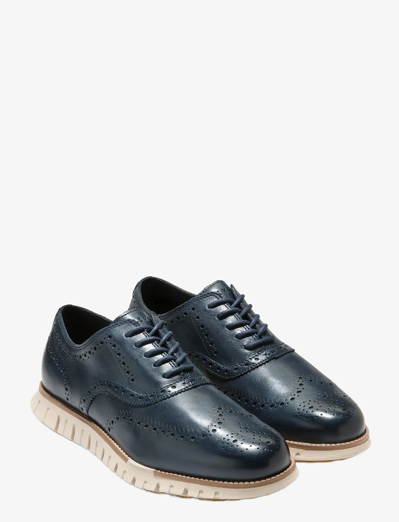 Cole Haan - ZEROGRAND REMASTERED WINGTIP OXFORD - brogue-kingad - navy blazer / natural / angora - 1