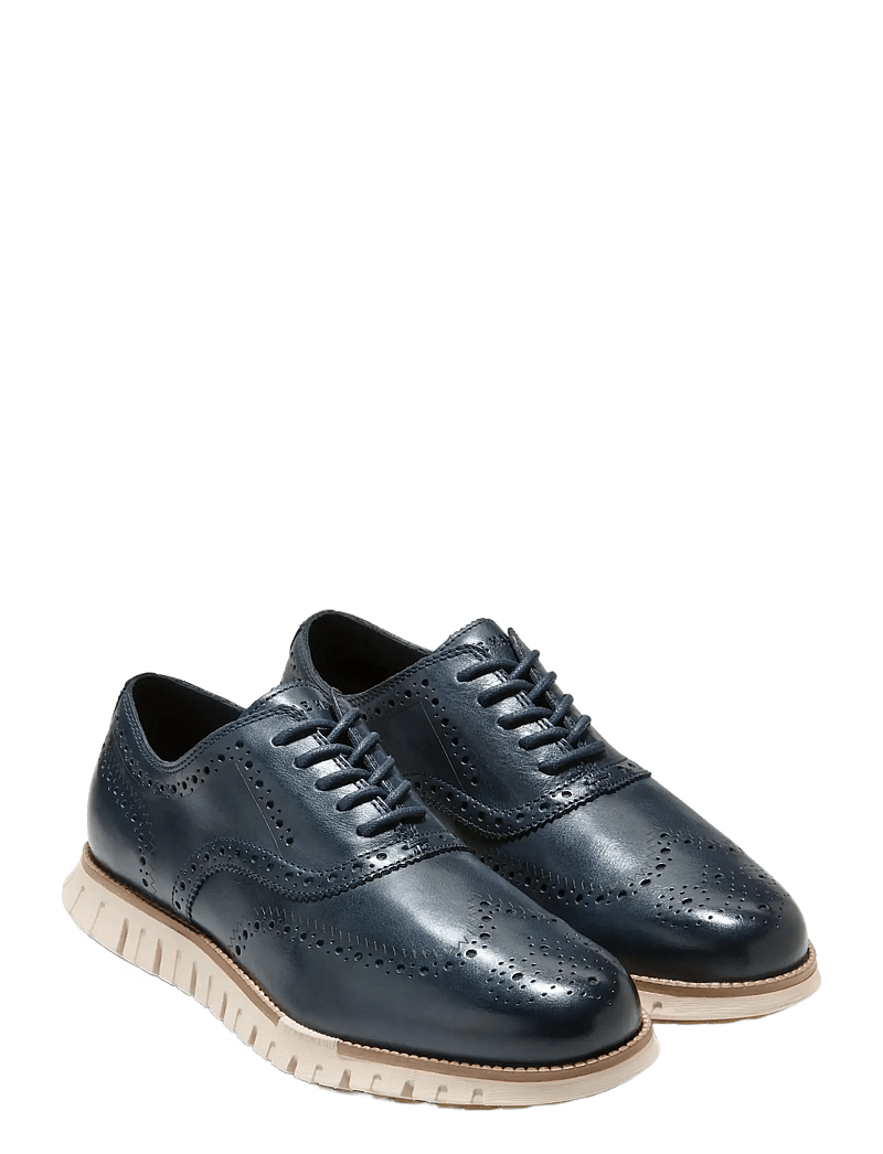 Cole Haan - ZEROGRAND REMASTERED WINGTIP OXFORD - brogue-kingad - navy blazer / natural / angora - 1