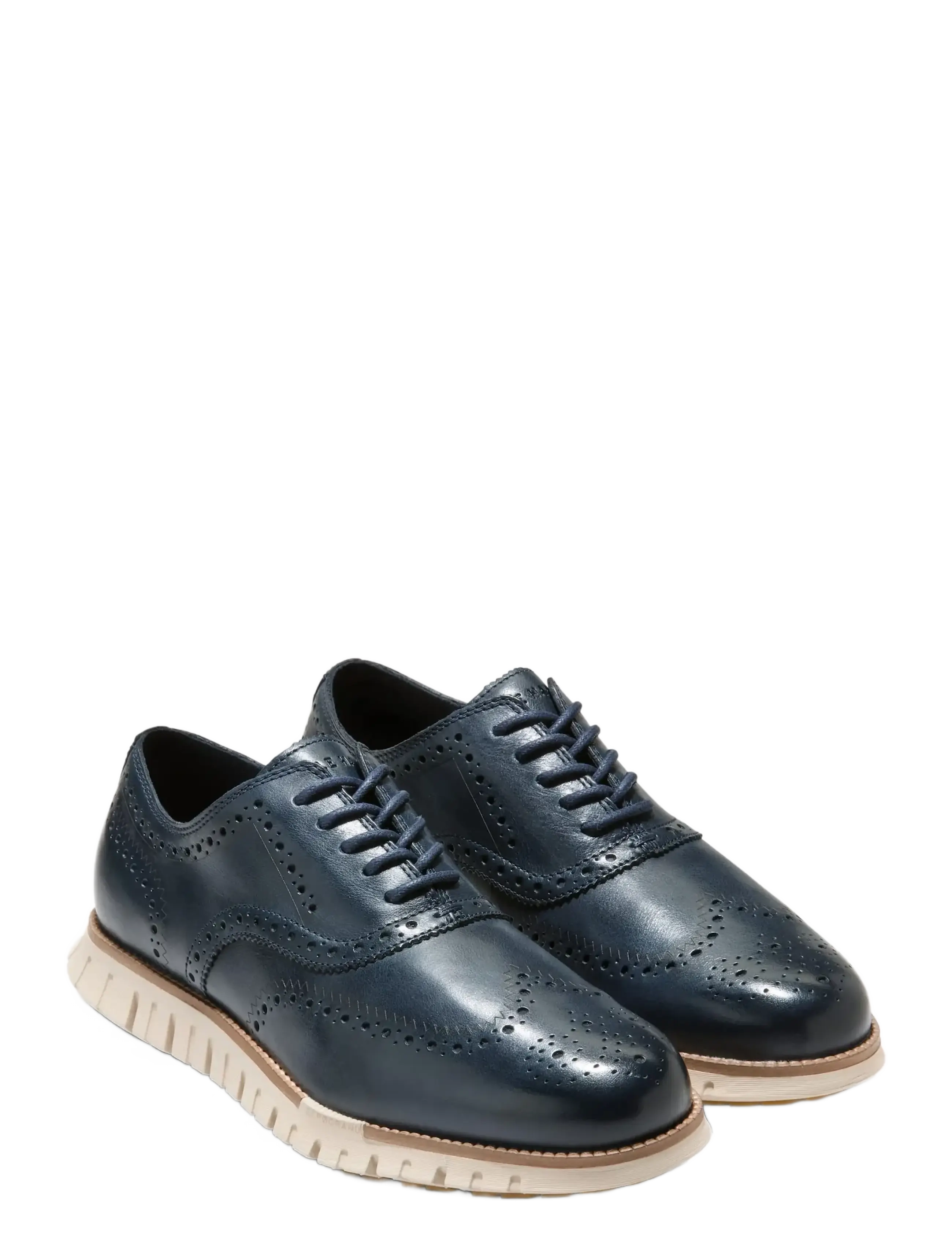 Cole Haan - ZEROGRAND REMASTERED WINGTIP OXFORD - brogues - navy blazer / natural / angora - 1