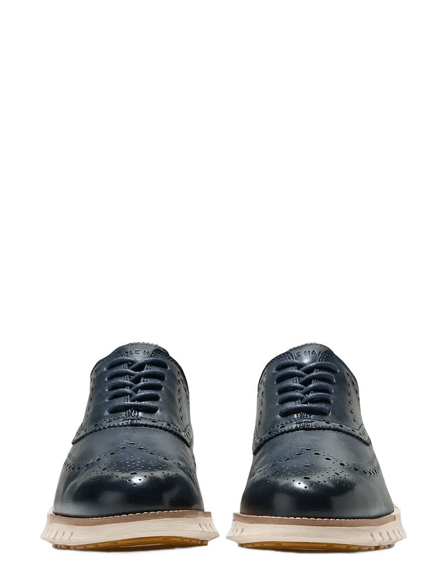 Cole Haan - ZEROGRAND REMASTERED WINGTIP OXFORD - brogues - navy blazer / natural / angora - 2