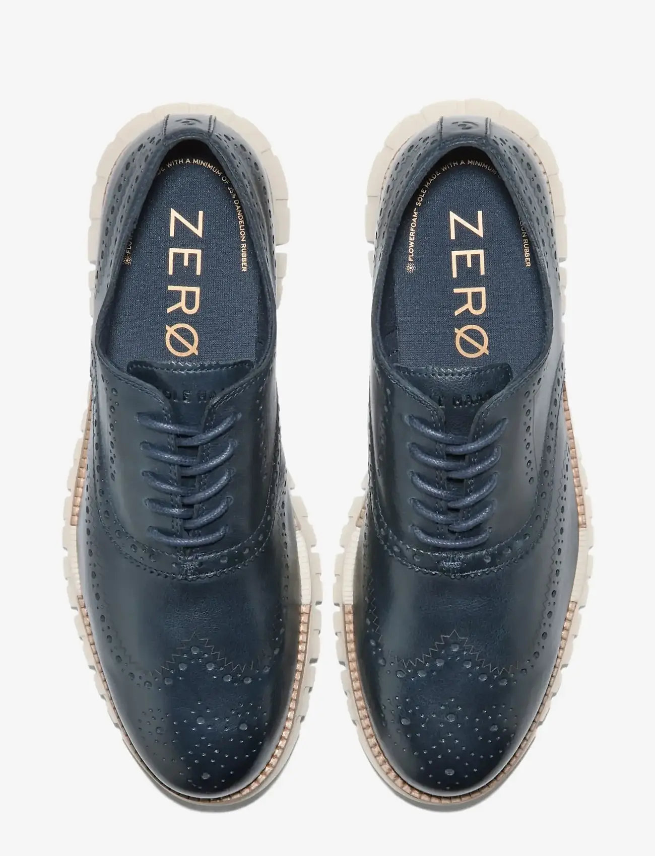 Cole Haan - ZEROGRAND REMASTERED WINGTIP OXFORD - brogue-kingad - navy blazer / natural / angora - 3