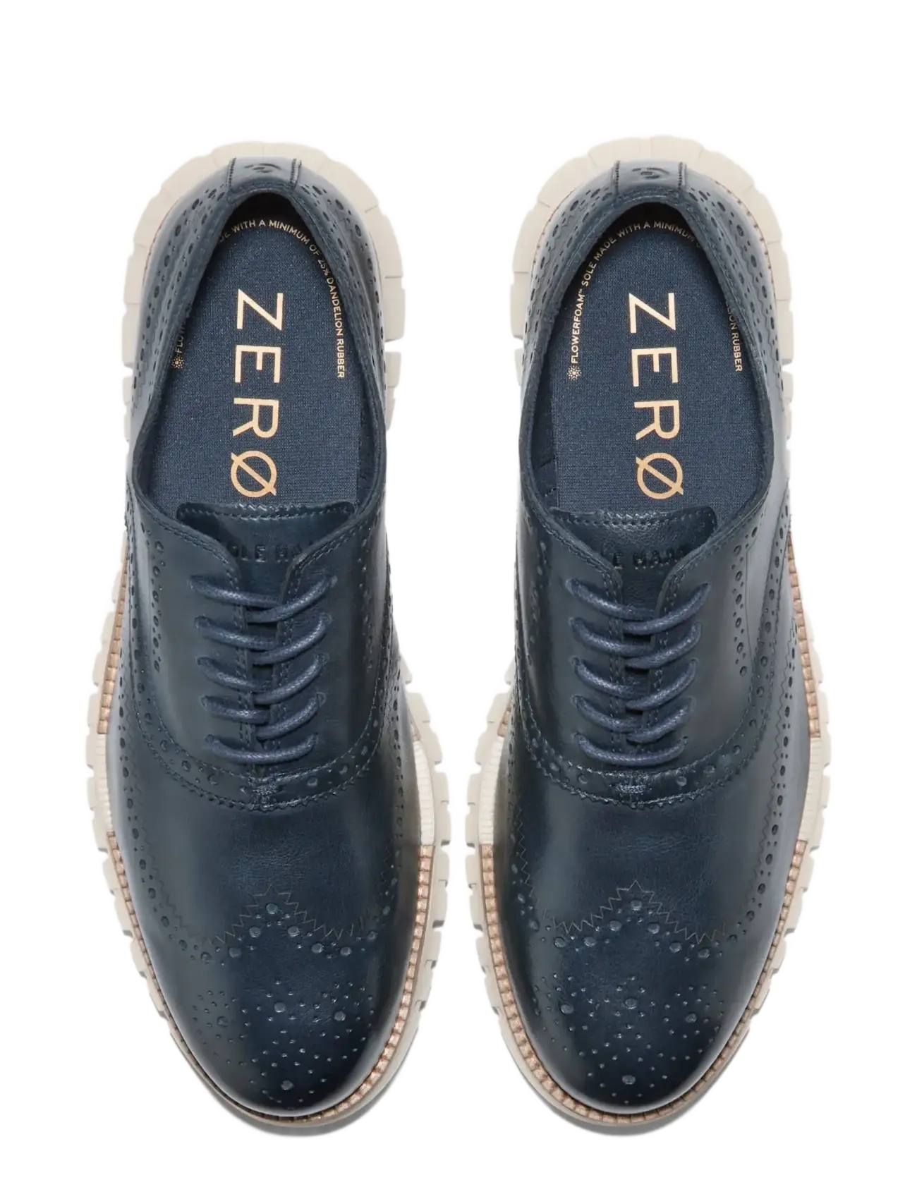 Cole Haan - ZEROGRAND REMASTERED WINGTIP OXFORD - brogues - navy blazer / natural / angora - 3