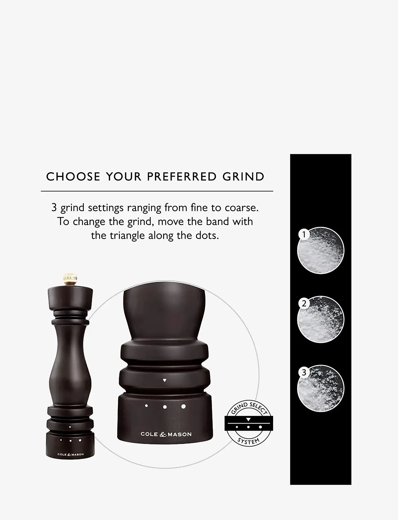 Cole & Mason - London Grind Select GS - salt & pepper grinders - chocolate - 4