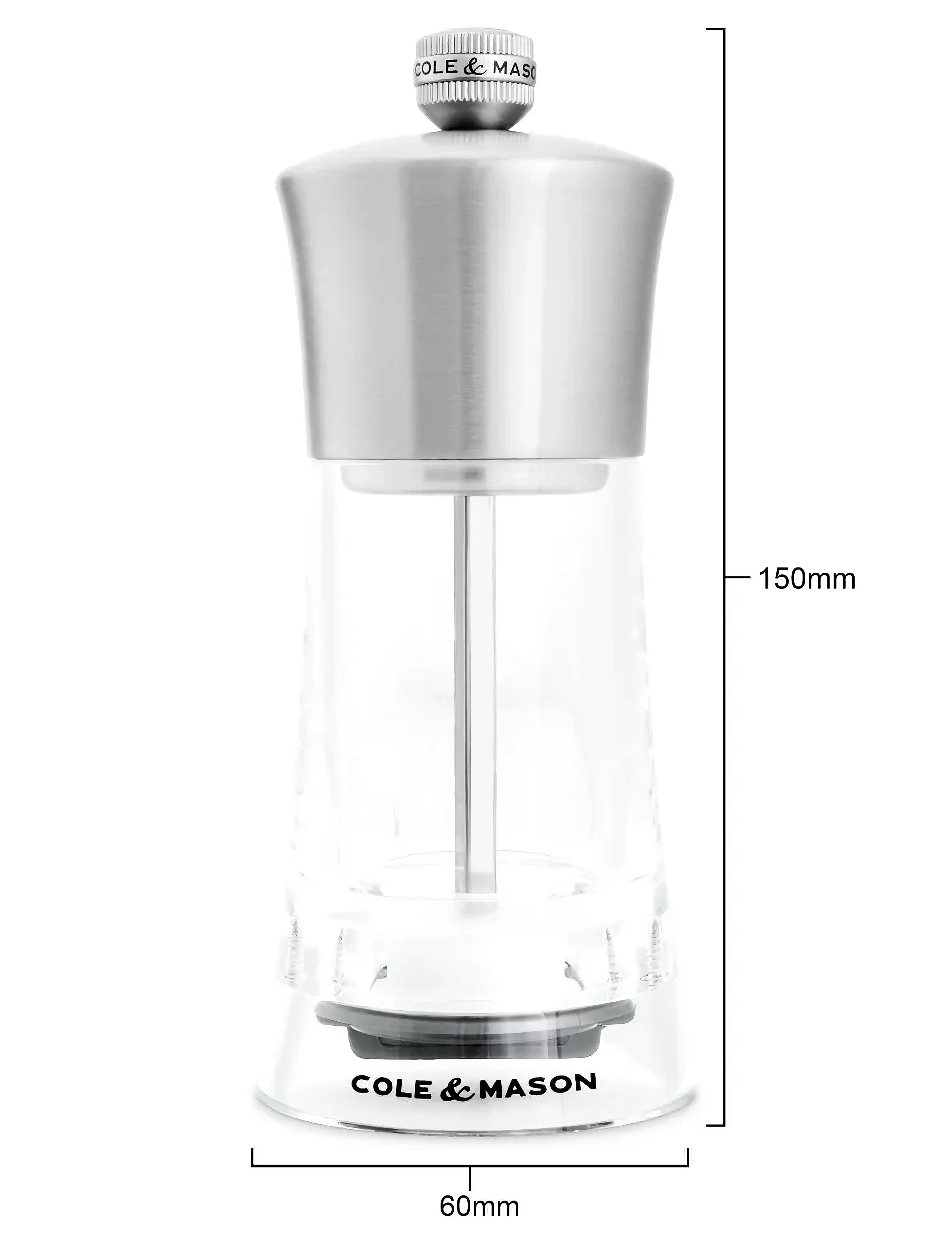 Cole & Mason - Saltmill Bromley cole&mason™ - salz- & pfefferstreuer - clear - silver - 2