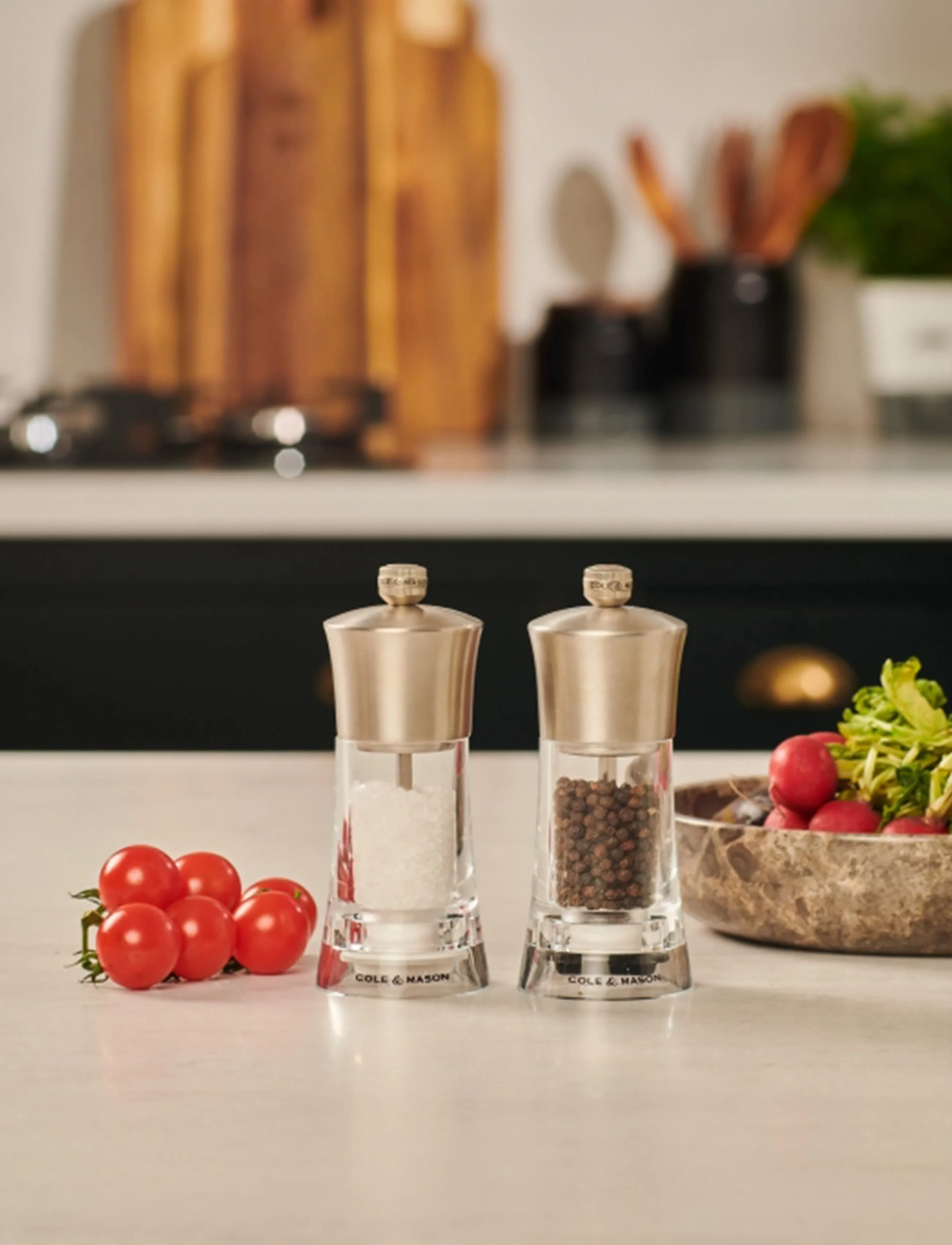 Cole & Mason - Kvarnset Bromley cole&mason™ - salt- og pepperkverner - clear - silver - 4