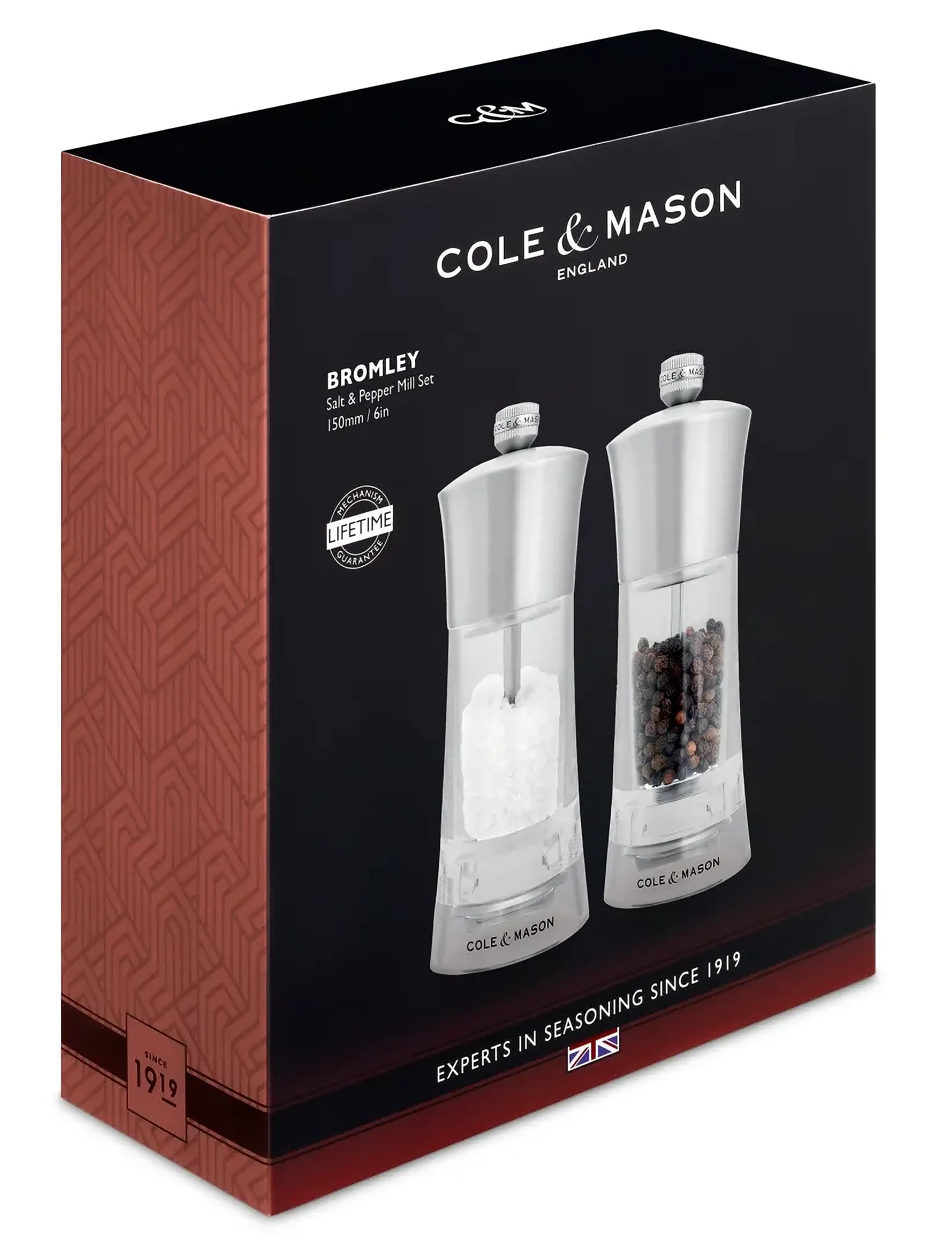 Cole & Mason - Kvarnset Bromley cole&mason™ - salt- og pepperkverner - clear - silver - 5