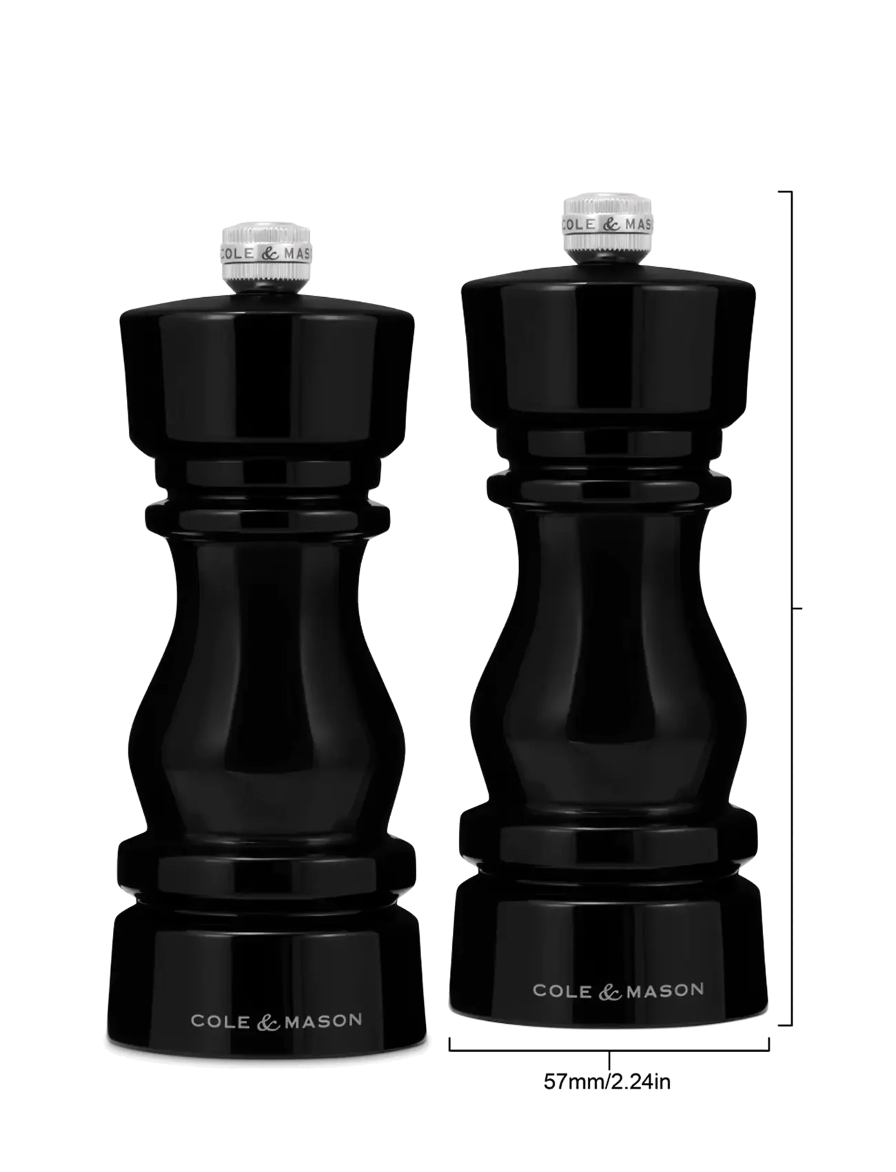 Cole & Mason - Mill set London Black Acrylic 15 cm COLE&MASON® - black - 1