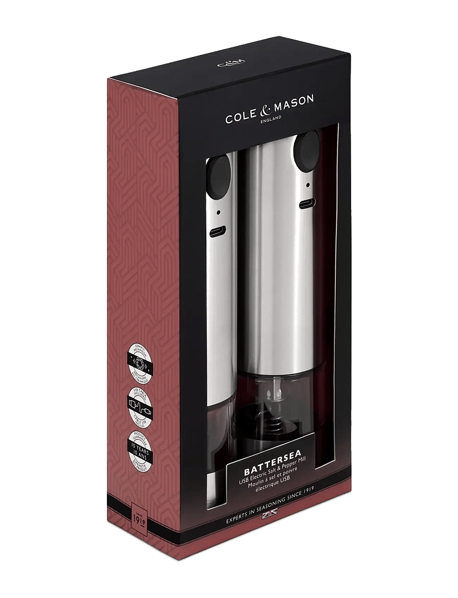 Cole & Mason - Mill Set Electric USB Battersea Stainless 21 cm COLE&MASON® - soola- ja pipraveskid - stainless/clear - 4