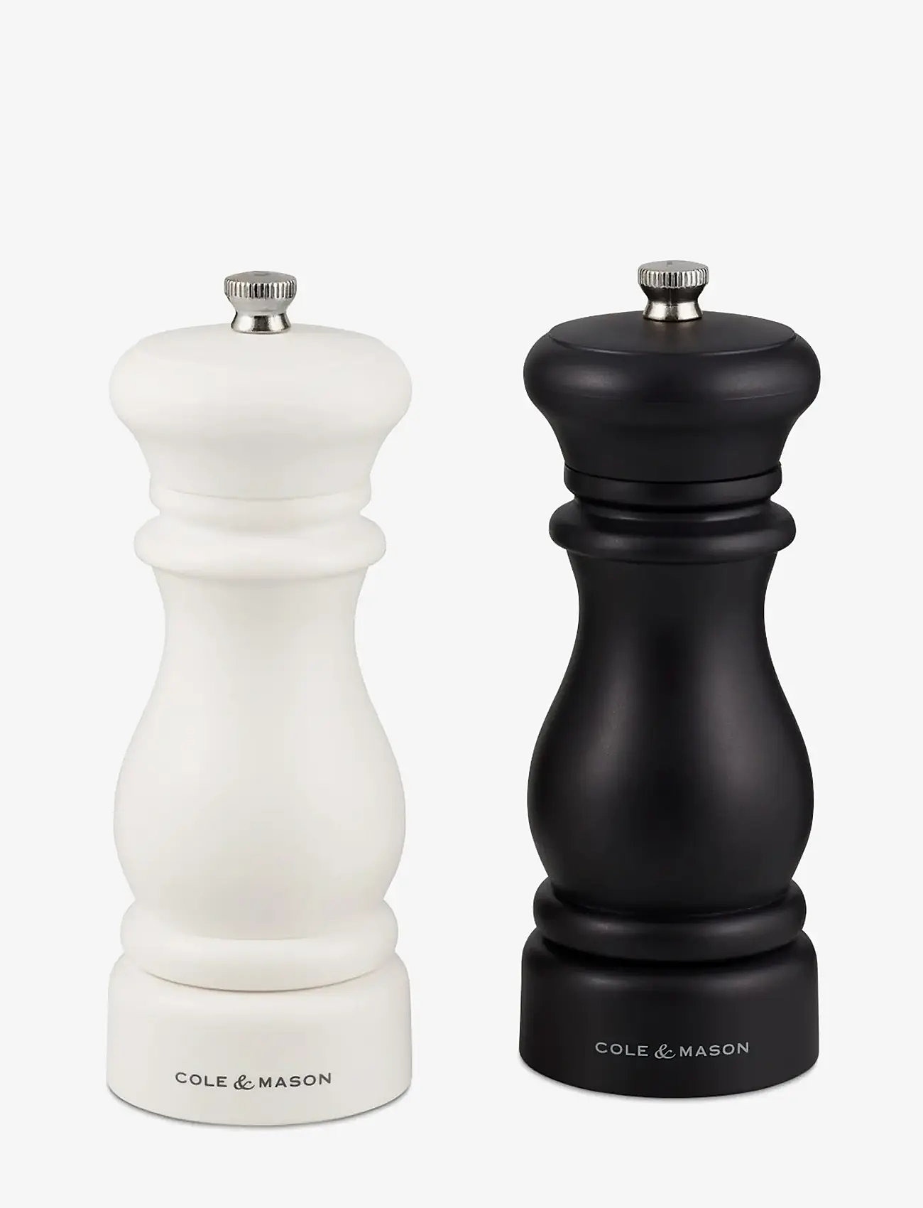 Cole & Mason - Southwold Plastic Capstan GS - Classic - salt & pepper grinders - black/white - 0