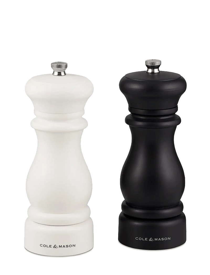 Cole & Mason - Southwold Plastic Capstan GS - Classic - salz- & pfefferstreuer - black/white - 1