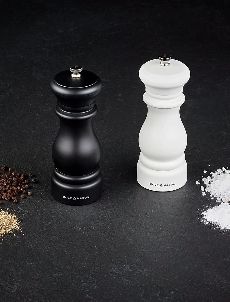Cole & Mason - Southwold Plastic Capstan GS - Classic - salz- & pfefferstreuer - black/white - 0