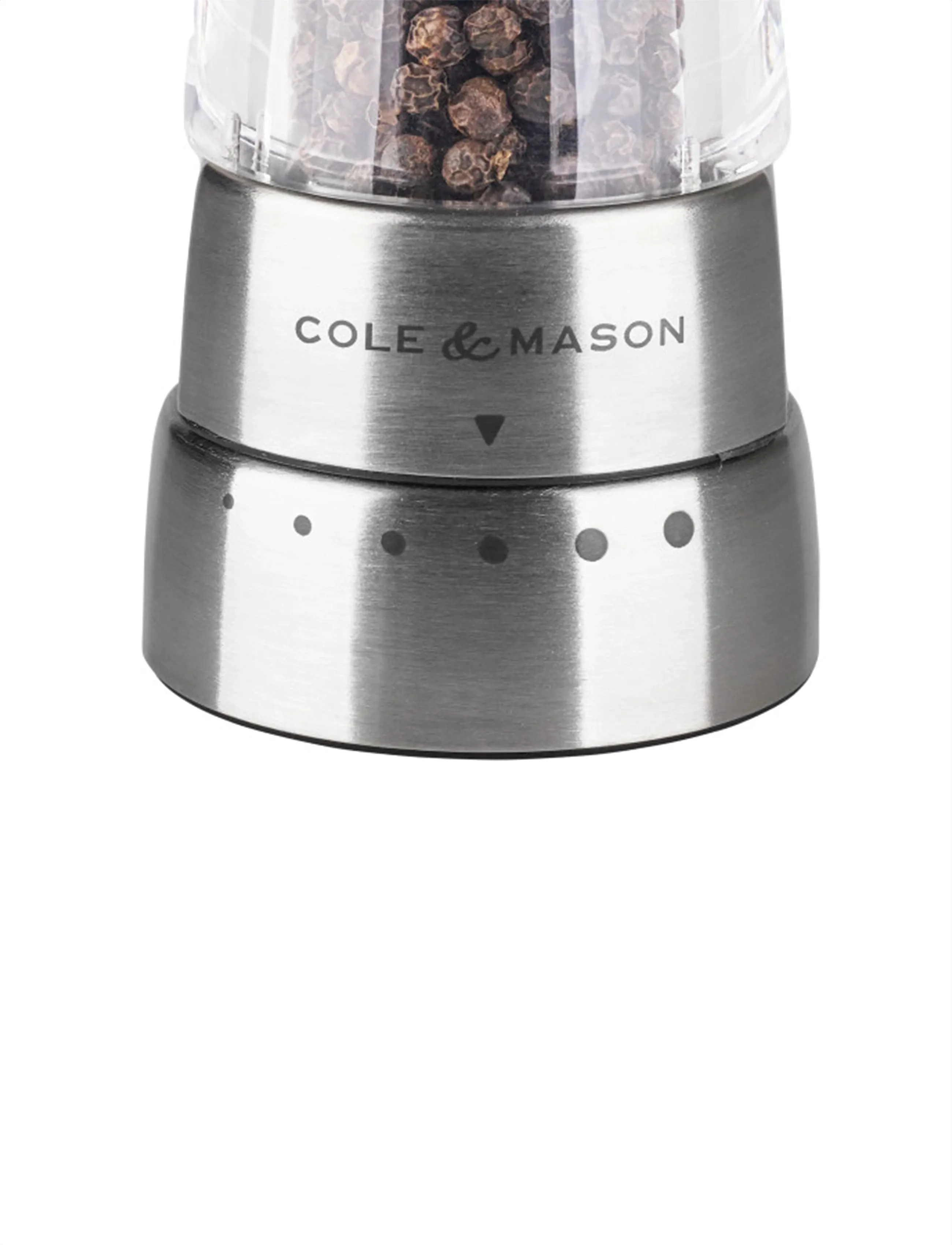 Cole & Mason - Derwent Salt & Pepper Set - salt- og pepperbøsser - silver, clear - 3