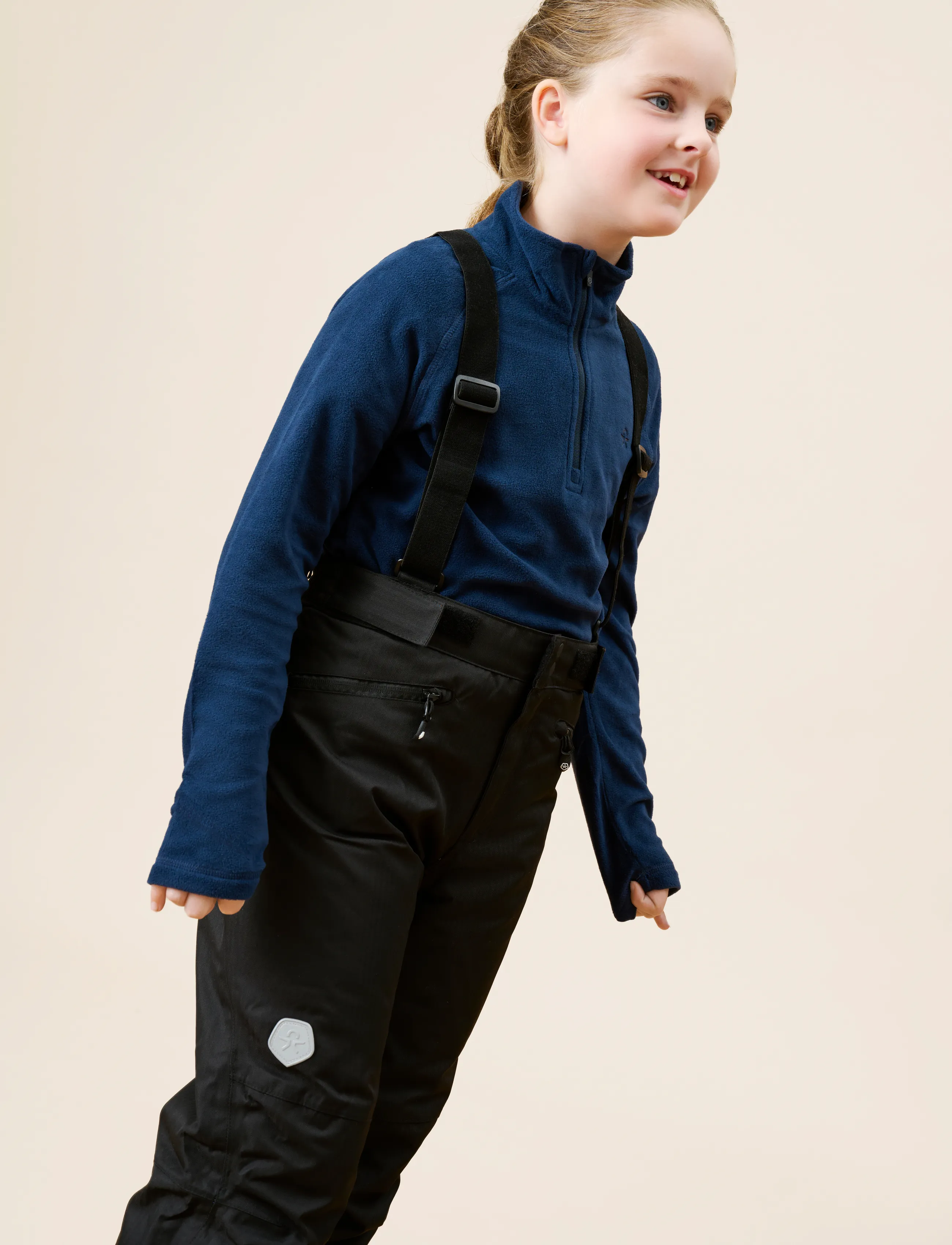 Color Kids Ski Pants W. Pockets, 122, Snow-ski Clothing, Schwarz - Pants, Kinder