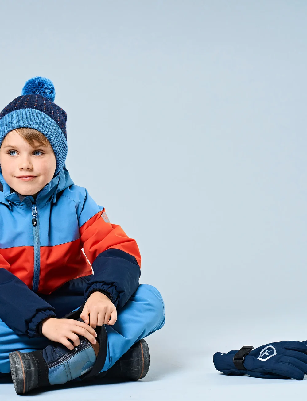 Color Kids - Gloves - Waterproof - kindad - total eclipse - 3